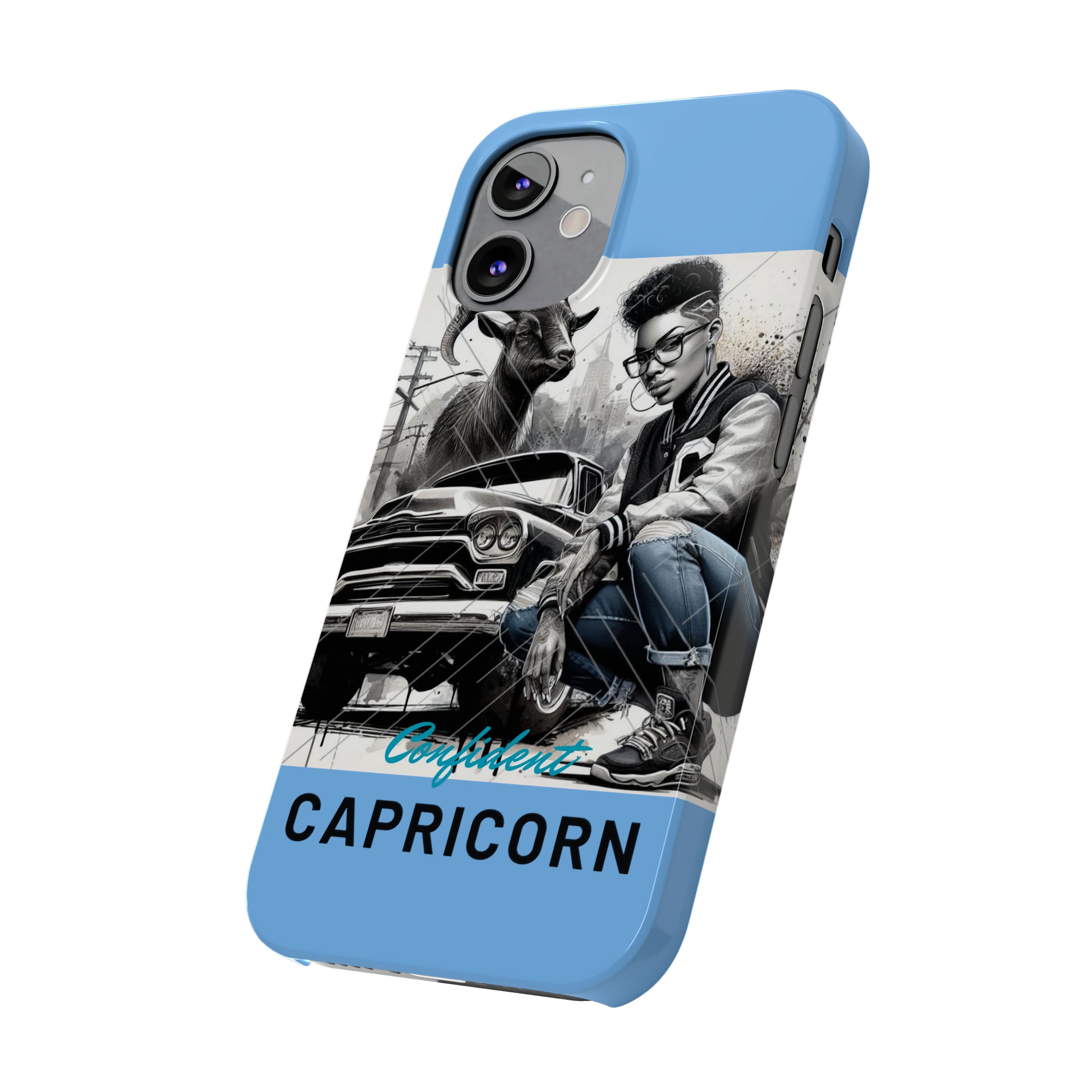 Capricorn Blue Slim Phone Cases - Phone Case