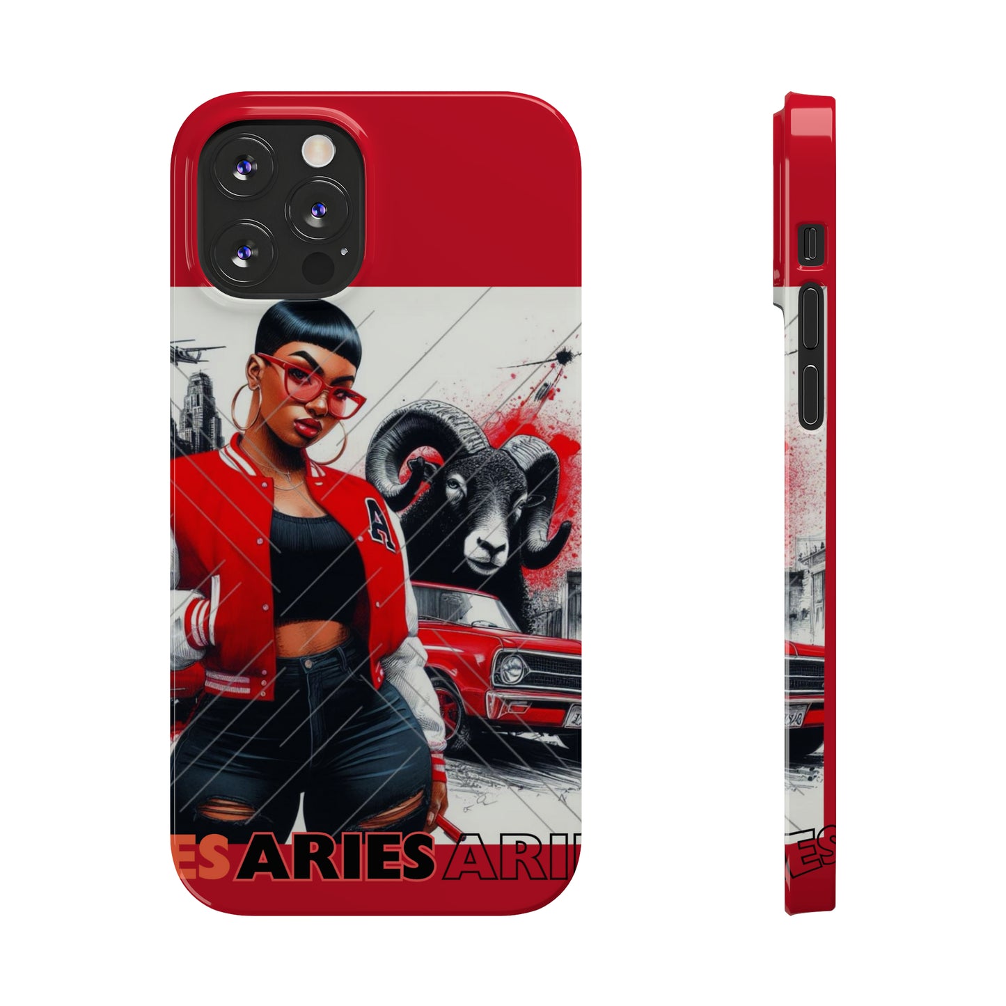 Aries Red Slim Phone Cases - iPhone 12/12 Pro - Phone Case