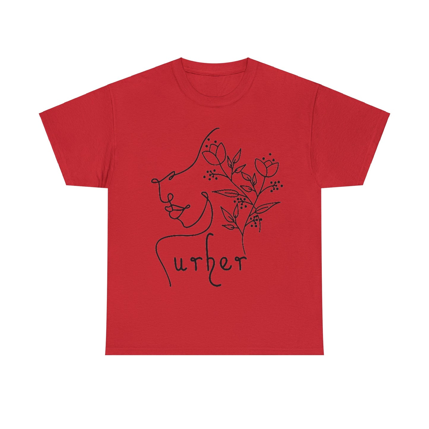 URHER Unisex Heavy Cotton Tee - Red / S - T-Shirt