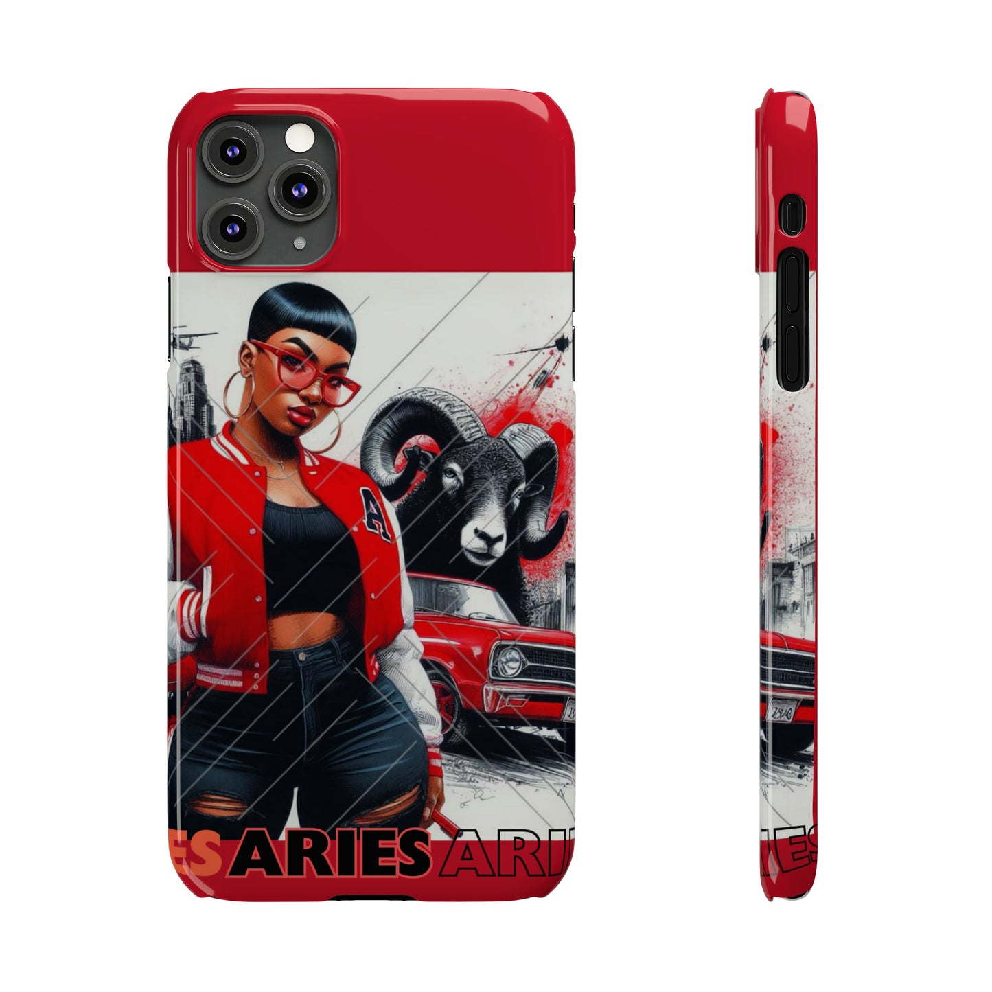 Aries Red Slim Phone Cases - iPhone 11 Pro Max - Phone Case