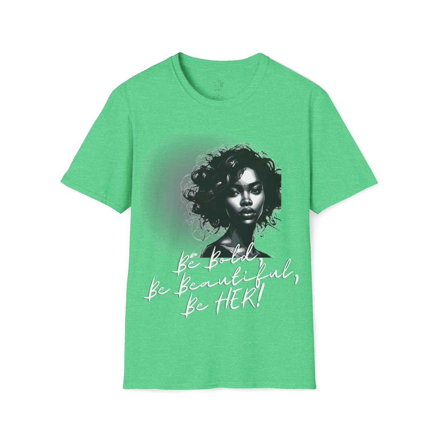 Bold Beautiful Her Blk/White - Heather Irish Green / S - T-Shirt