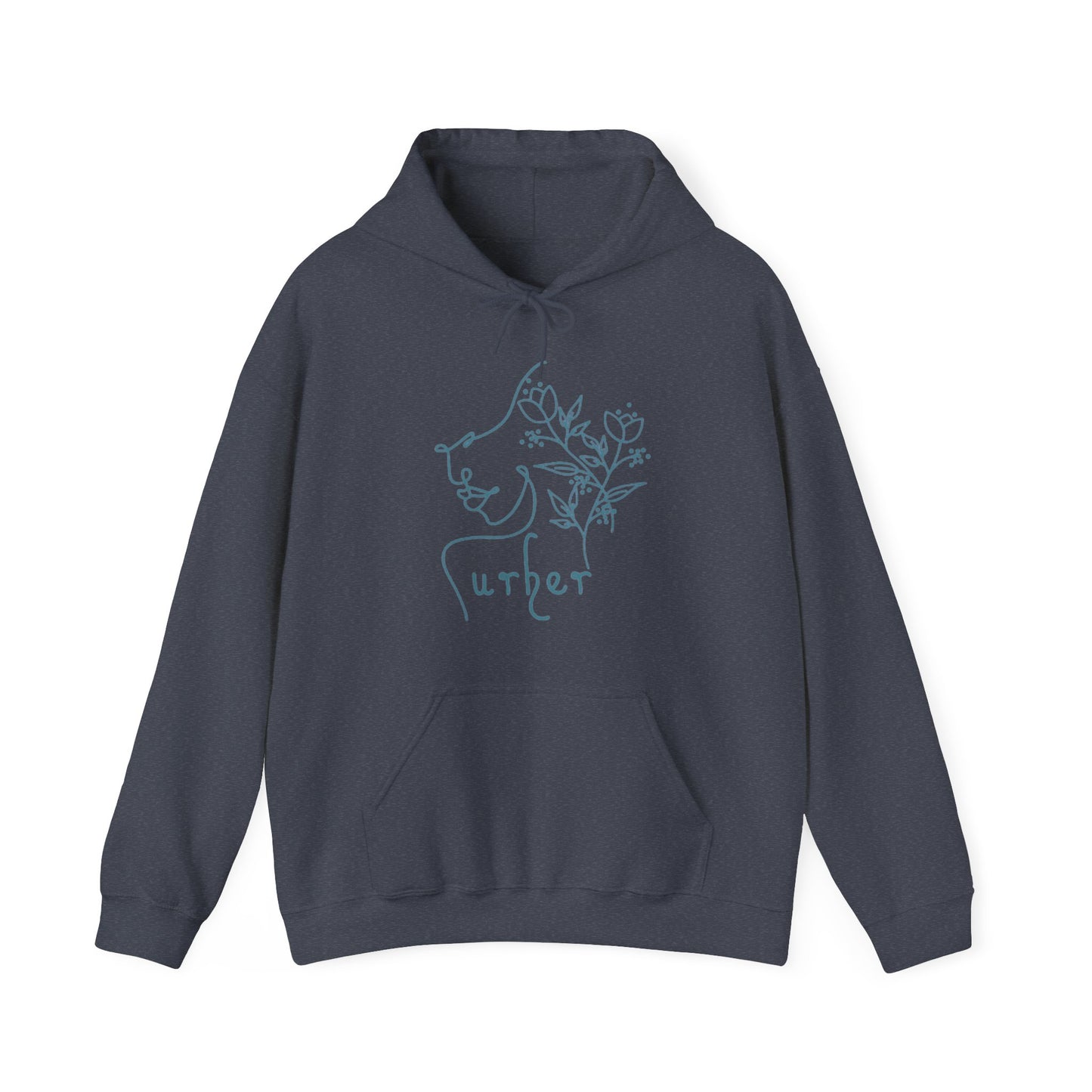 URHER Teal Hoodie - Heather Navy / S - Hoodie