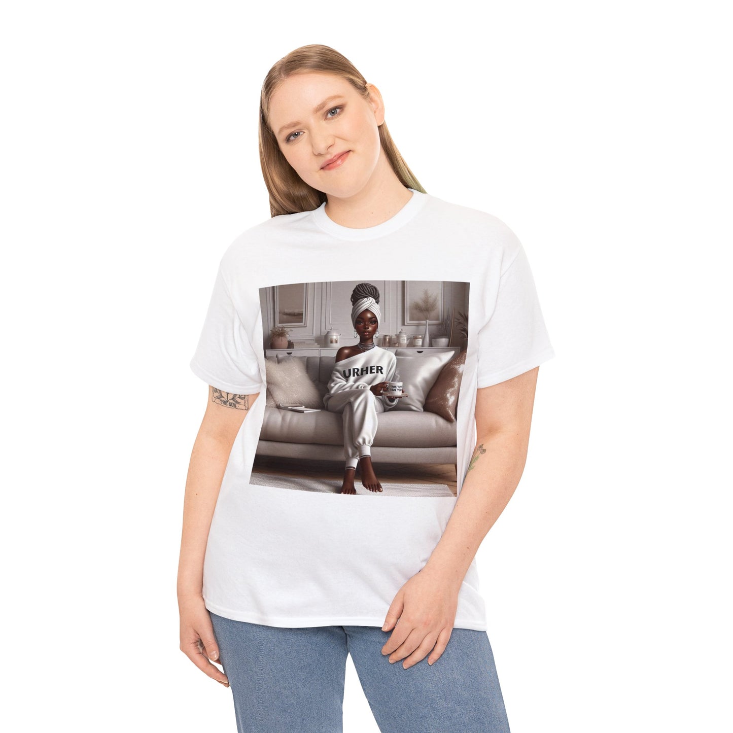 URHER sweats girl Heavy Cotton Tee - T-Shirt