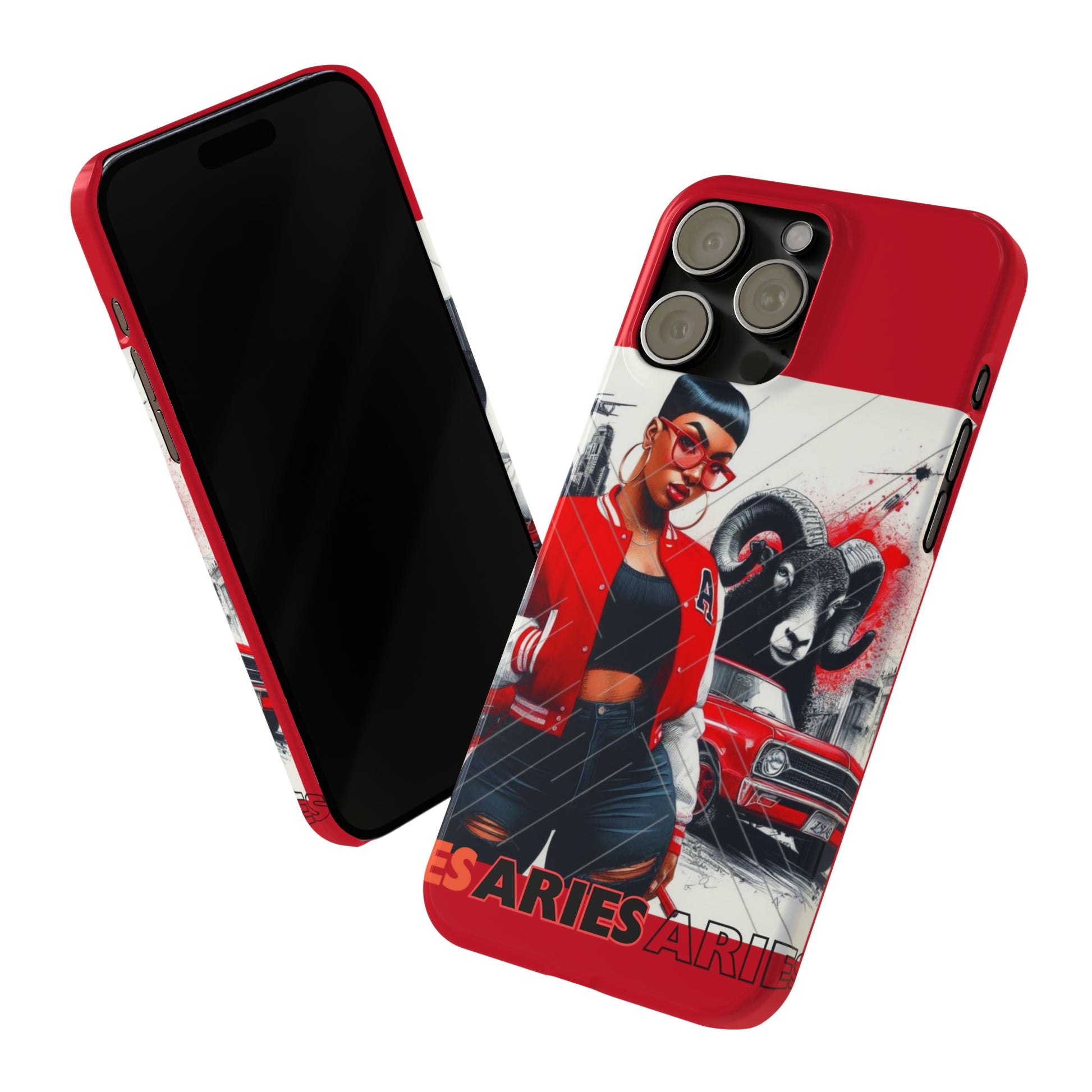 Aries Red Slim Phone Cases - Phone Case