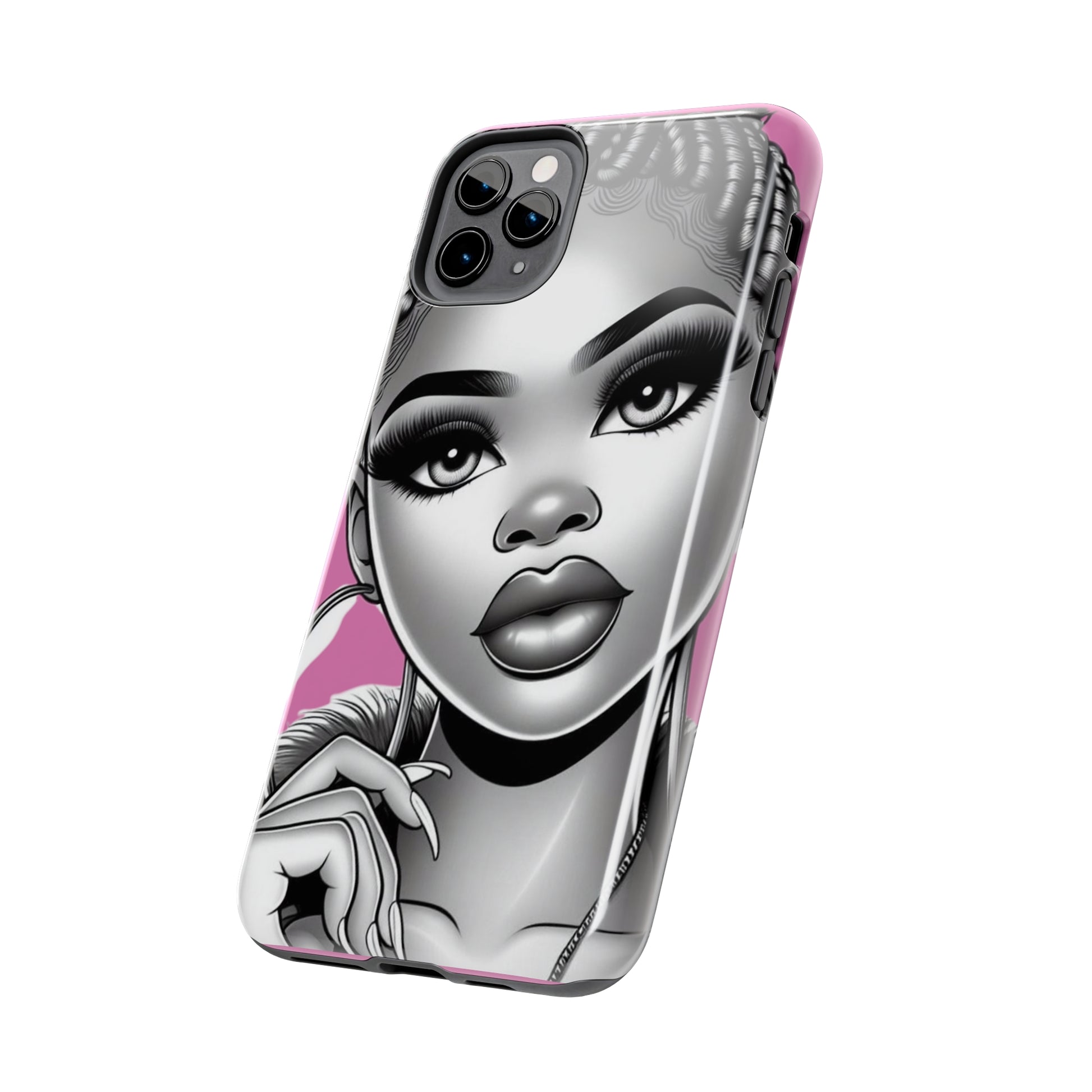 Braid bun pink Tough Phone Cases - Phone Case