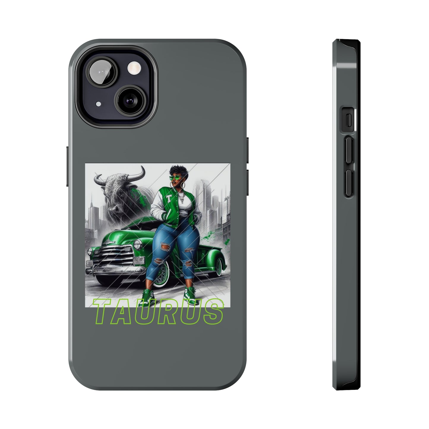 Taurus Grey Tough Phone Cases - iPhone 13 - Phone Case