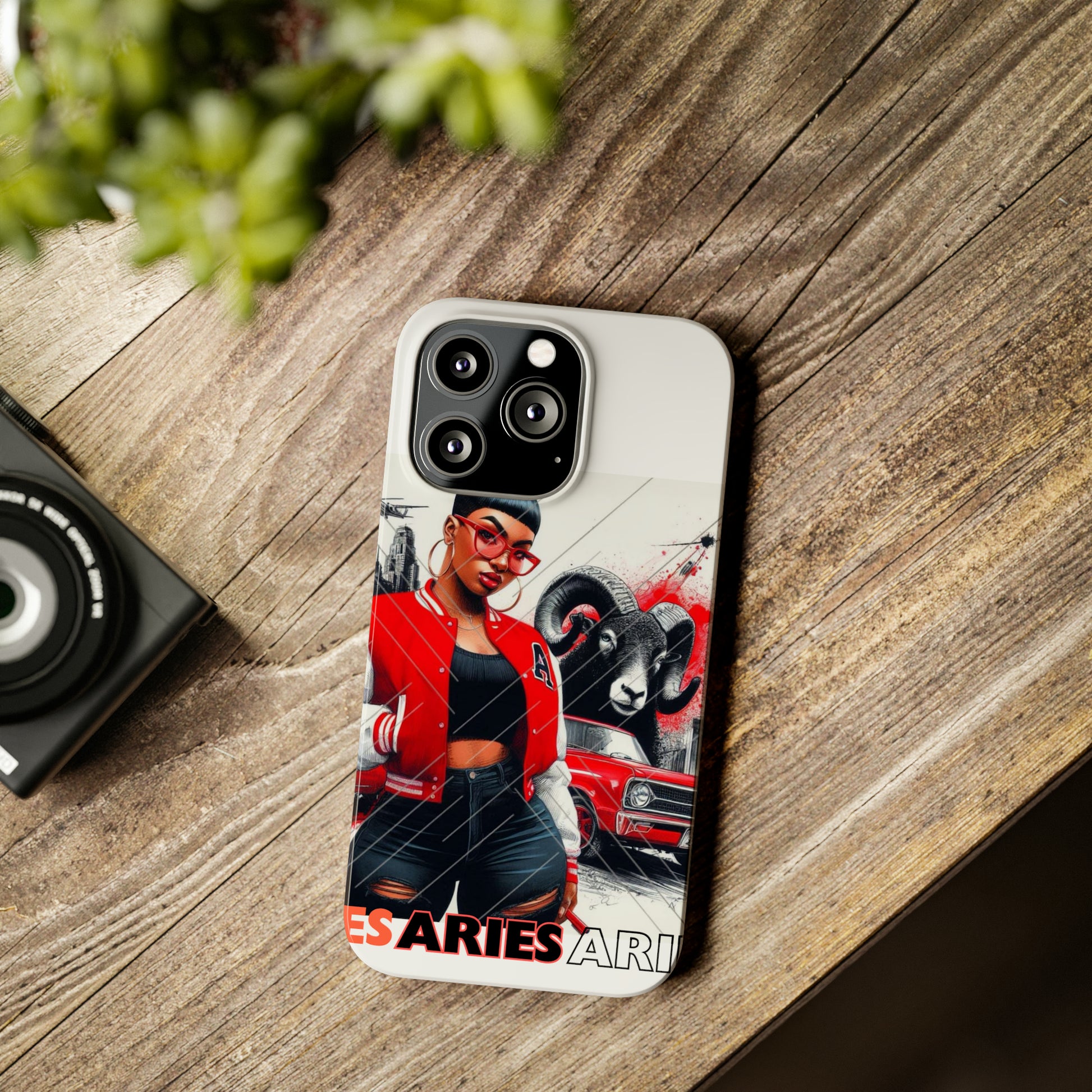 Aries white Slim Phone Cases - Phone Case