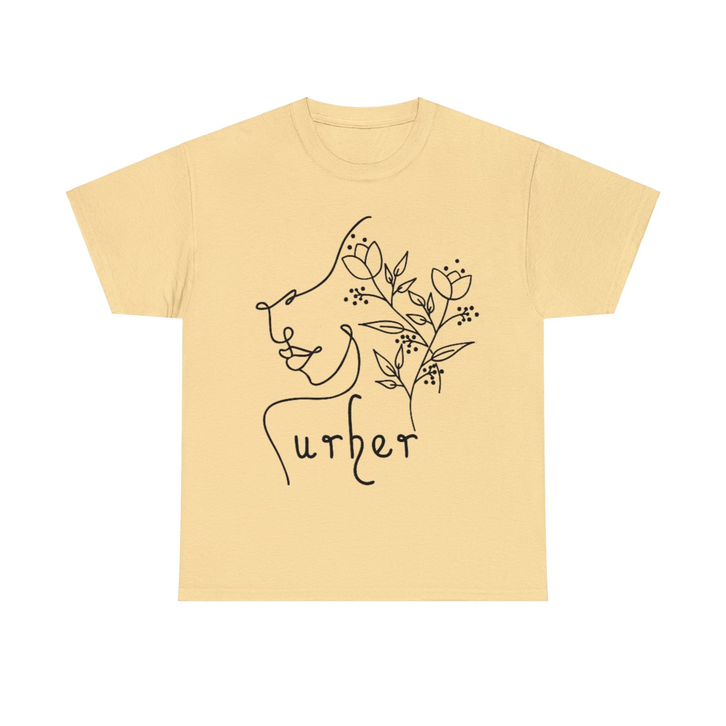 URHER Unisex Heavy Cotton Tee - Yellow Haze / S - T-Shirt