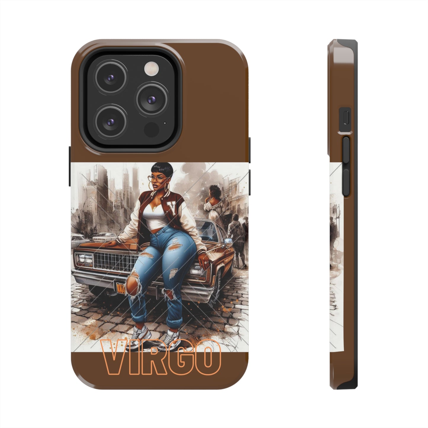 Virgo Brown Tough Phone Cases - iPhone 14 Pro - Phone Case