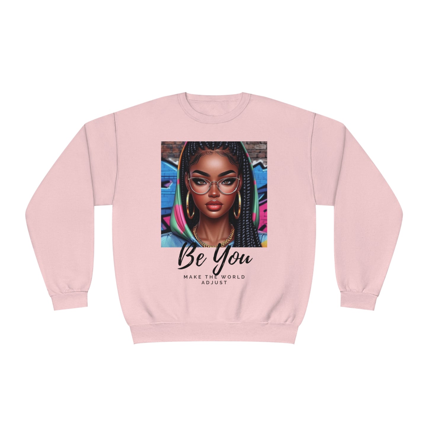 Be you Hoodie girl Unisex Crewneck Sweatshirt - Classic Pink / S - Sweatshirt