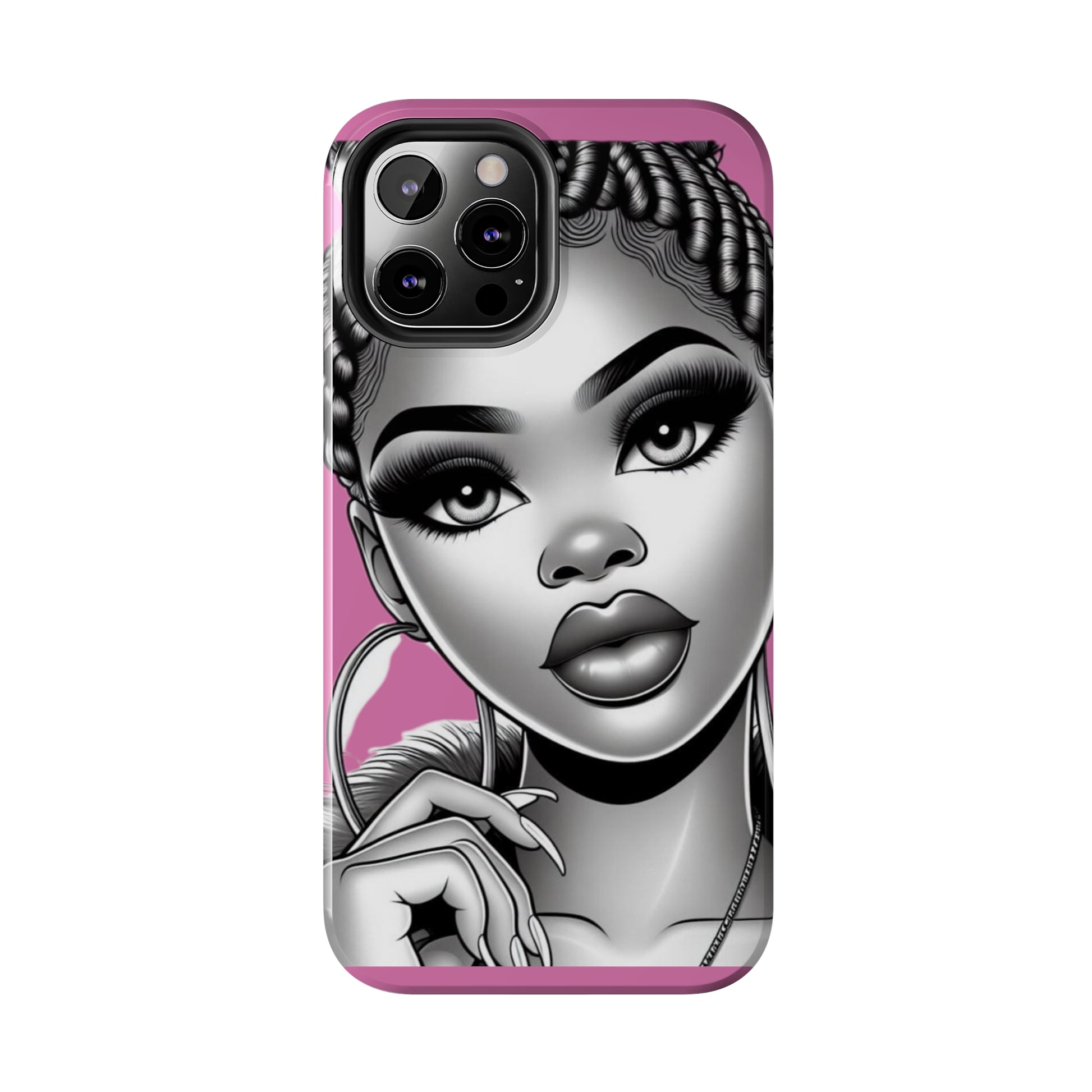 Braid bun pink Tough Phone Cases - Phone Case