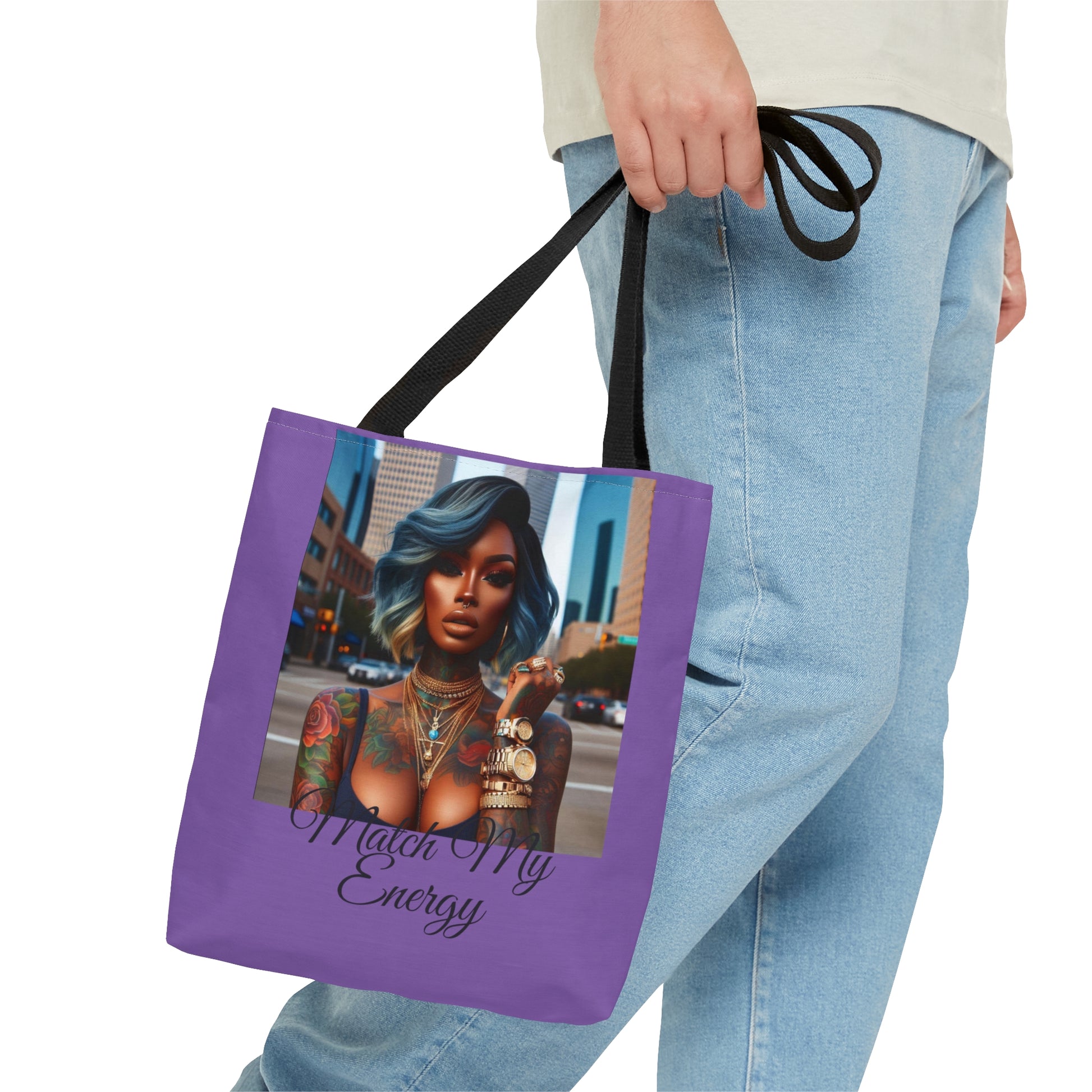 Match my energy bob Tote Bag Purple - Bags