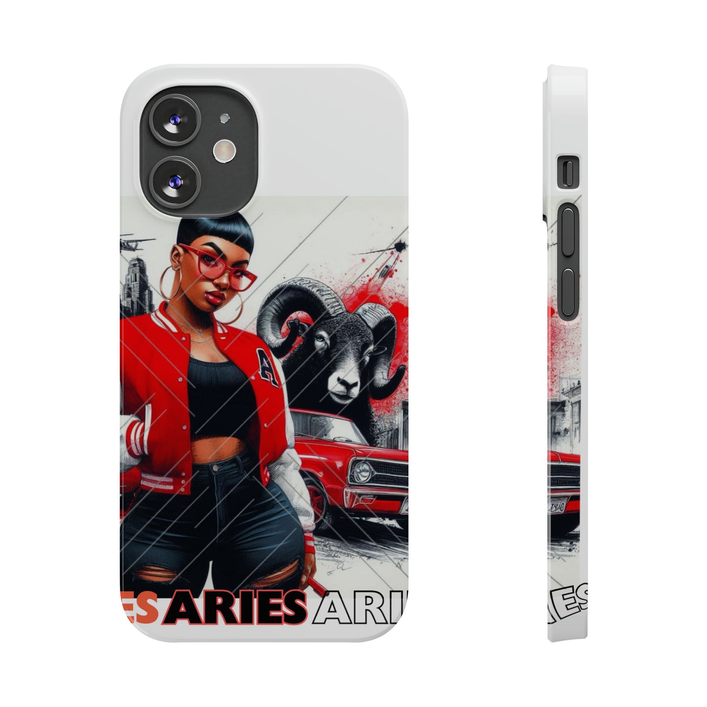 Aries white Slim Phone Cases - iPhone 12 Mini - Phone Case