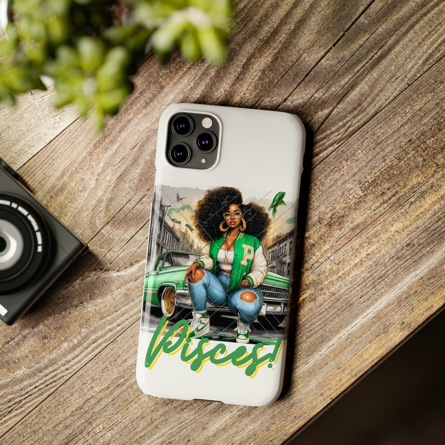 Pisces white Slim Phone Cases - Phone Case