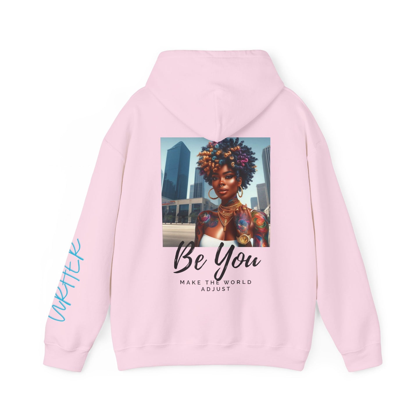 Be You Curly Unisex Heavy Blend Hoodie - Light Pink / S - Hoodie