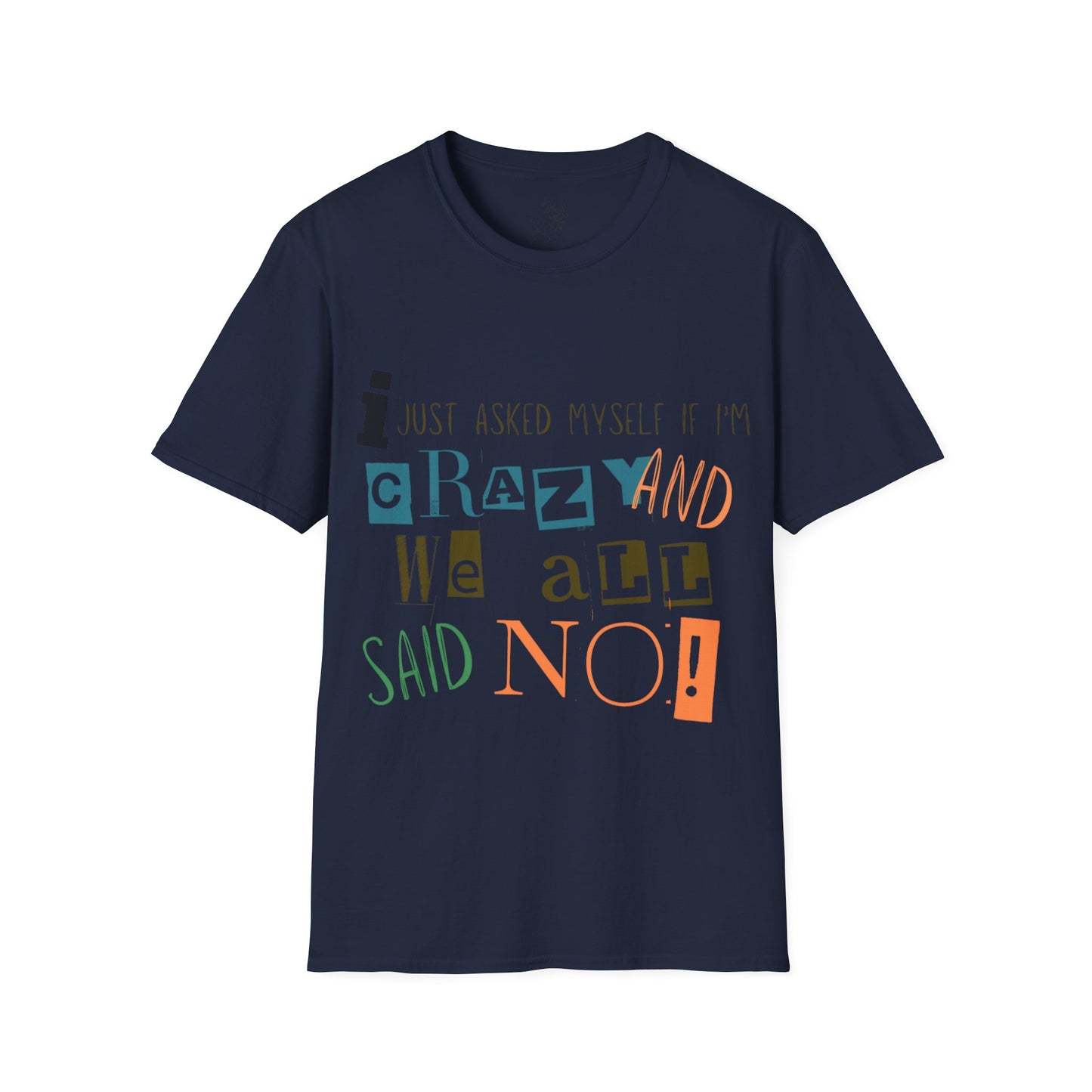 Crazy orange Unisex Softstyle T-Shirt - Navy / S - T-Shirt