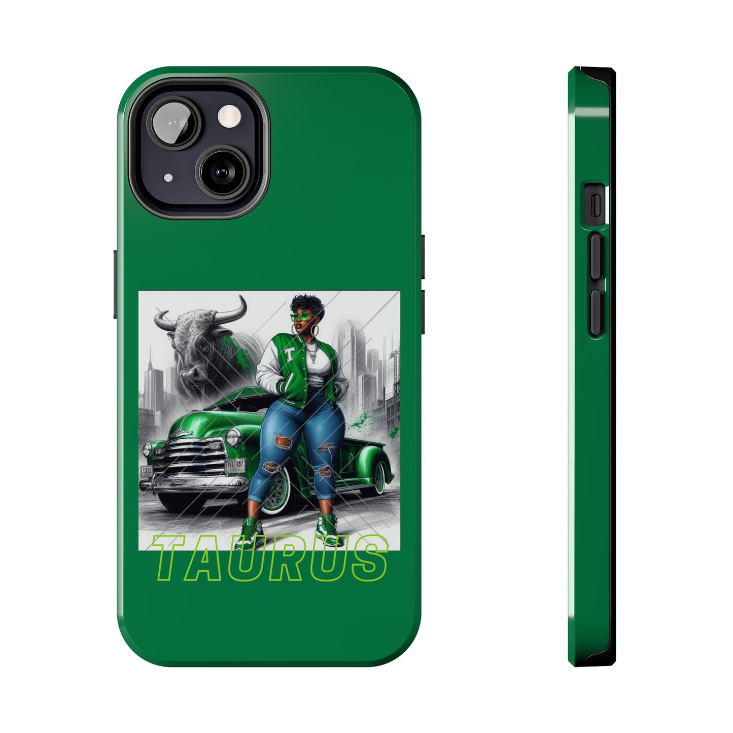 Taurus Green Tough Phone Cases - iPhone 13 - Phone Case