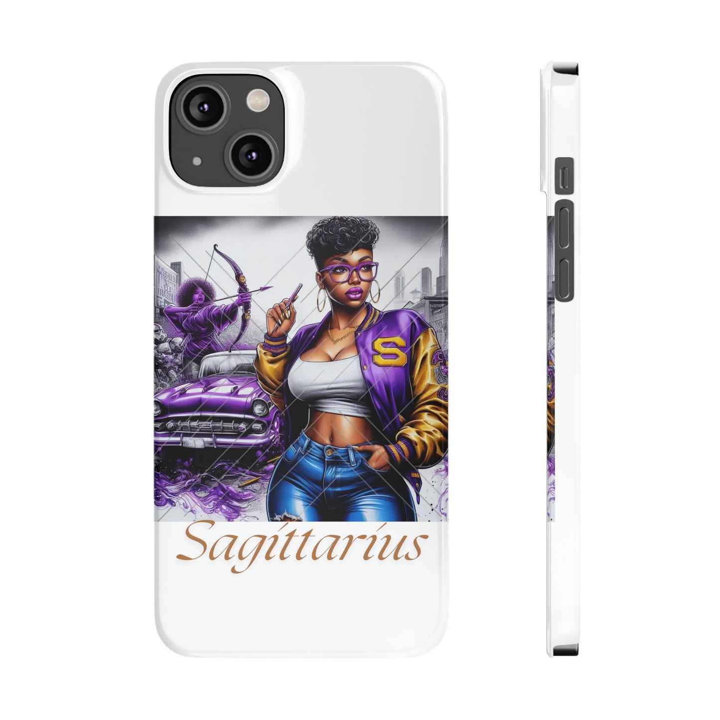 Sagittarius Slim Phone Cases - iPhone 14 Plus - Phone Case