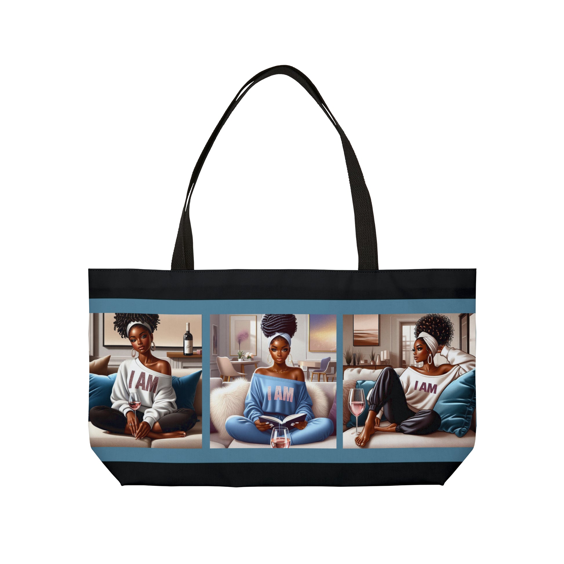 I am Trio Blue Weekender Tote Bag - 24’ × 13’ - Bags