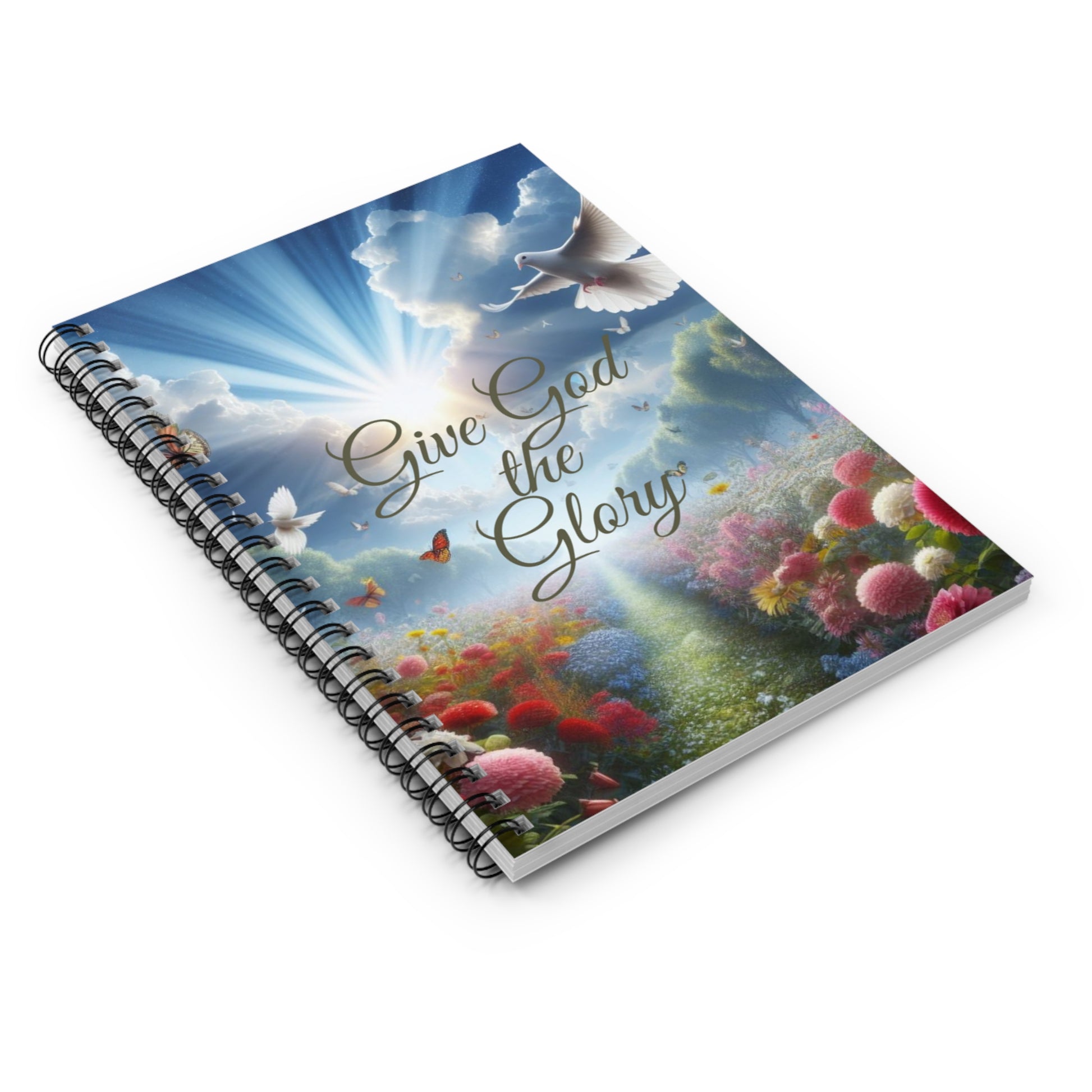 Give God Spiral Notebook - Ruled Line - One Size - Paper products