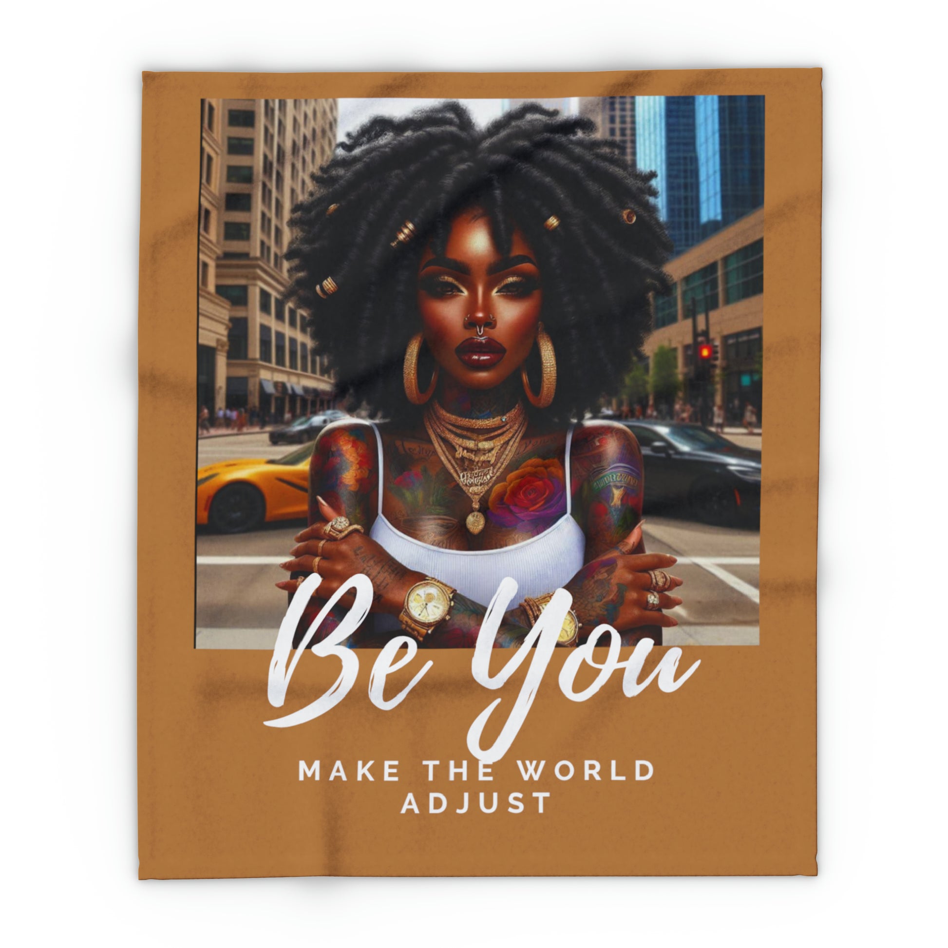 Be you Natural Tan Arctic Fleece Blanket - Home Decor