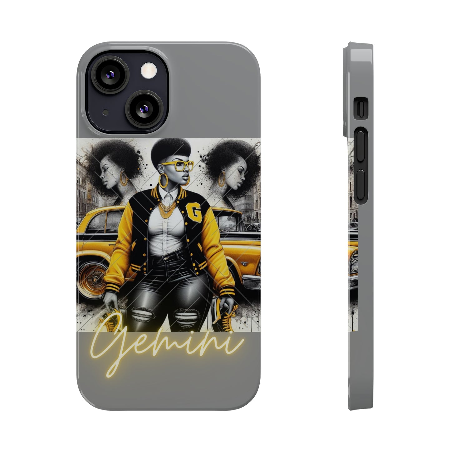 Gemini Grey Phone Cases - iPhone 13 Mini - Phone Case