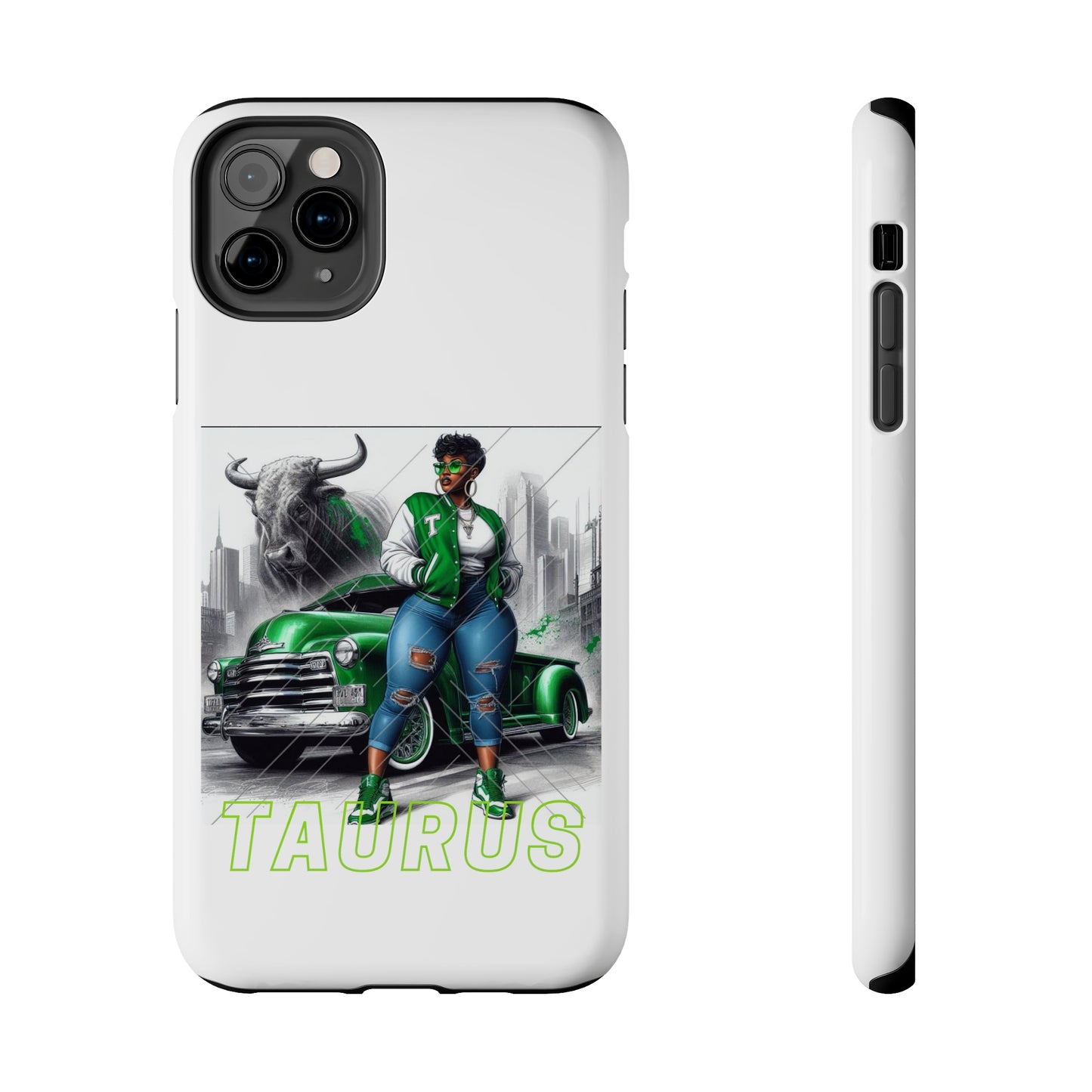 Taurus White Tough Phone Cases - iPhone 11 Pro Max - Phone Case