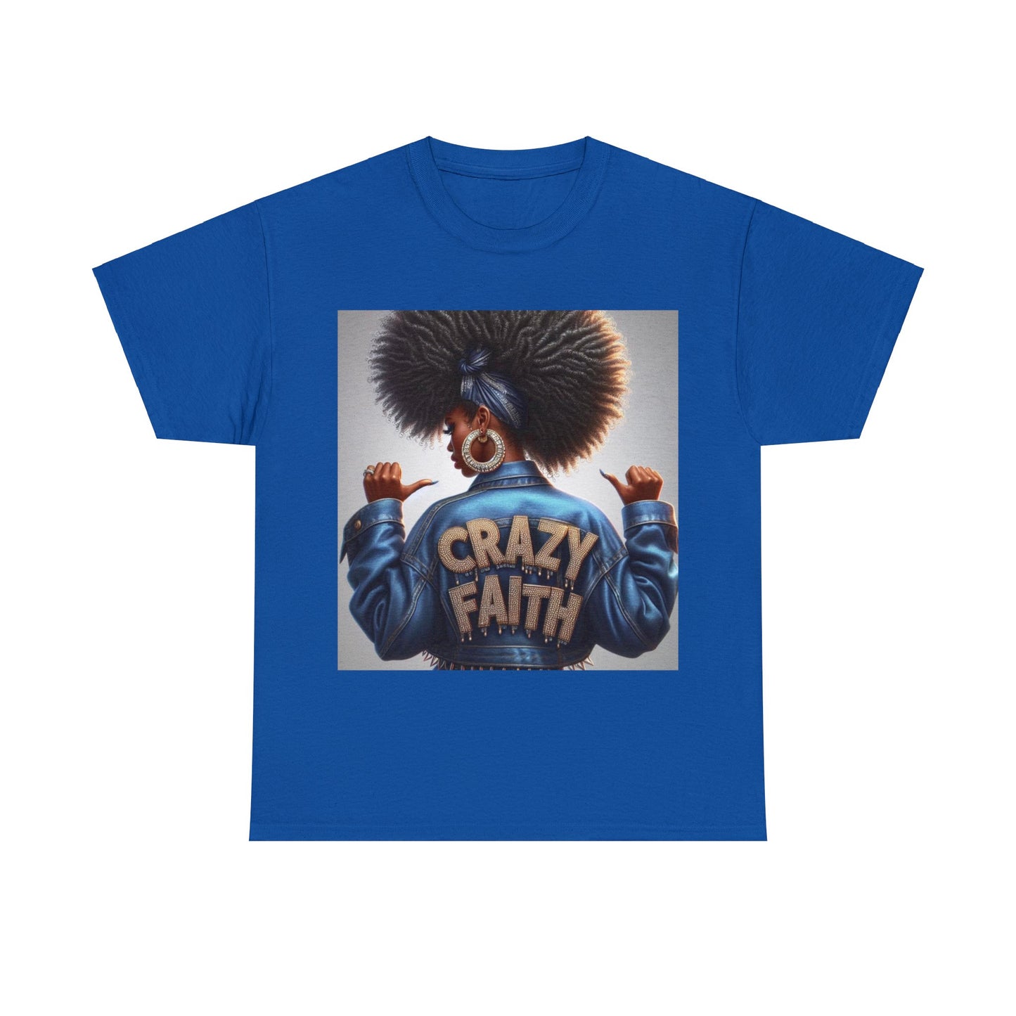 Crazy Faith Unisex Heavy Cotton Tee - Royal / S - T-Shirt