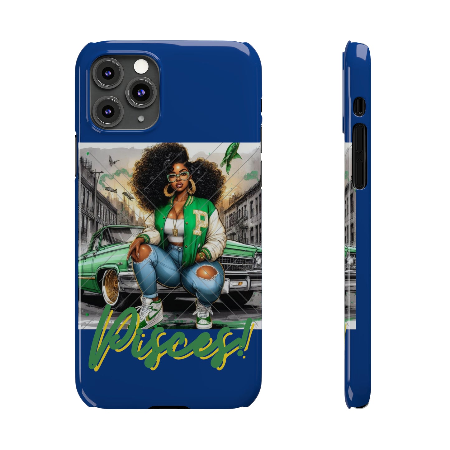 Pisces Blue Slim Phone Cases - iPhone 11 Pro - Phone Case