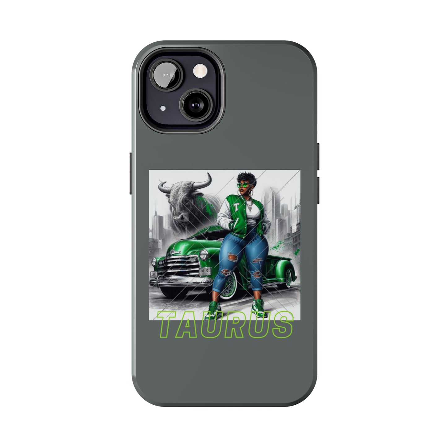 Taurus Grey Tough Phone Cases - Phone Case