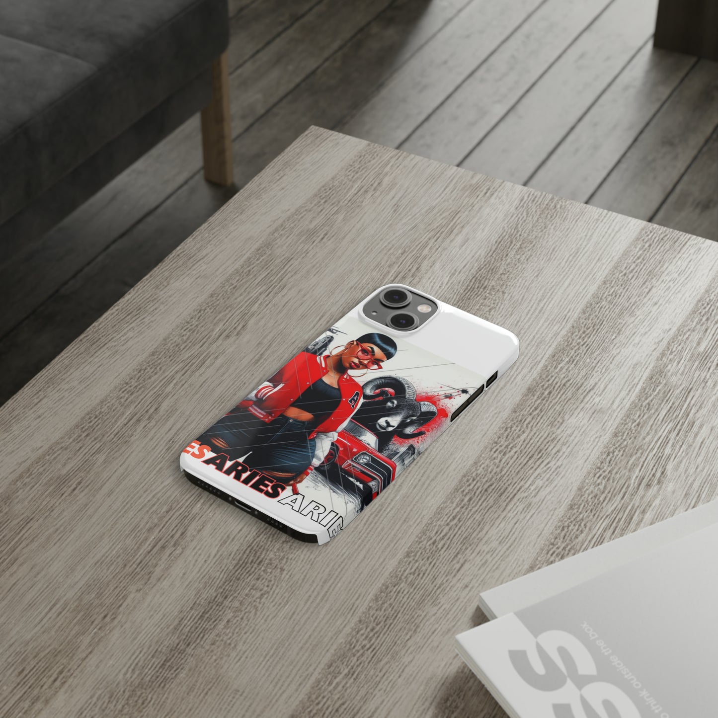 Aries white Slim Phone Cases - Phone Case