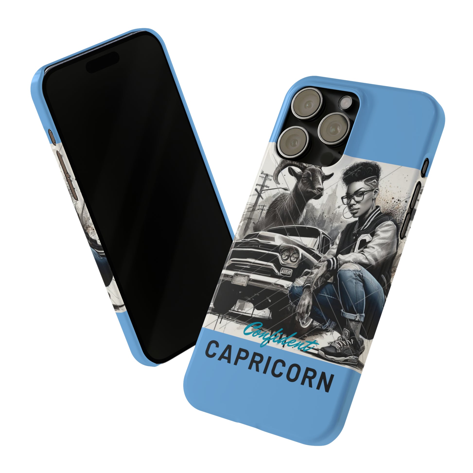 Capricorn Blue Slim Phone Cases - Phone Case