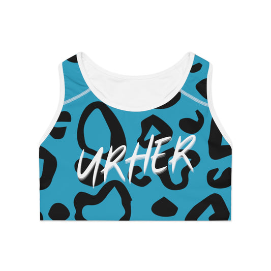 URHER Rings Sports Bra - S / White stitching - All Over Prints