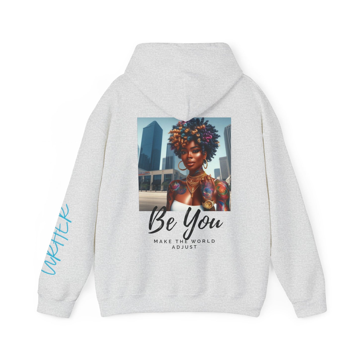 Be You Curly Unisex Heavy Blend Hoodie - Ash / S - Hoodie