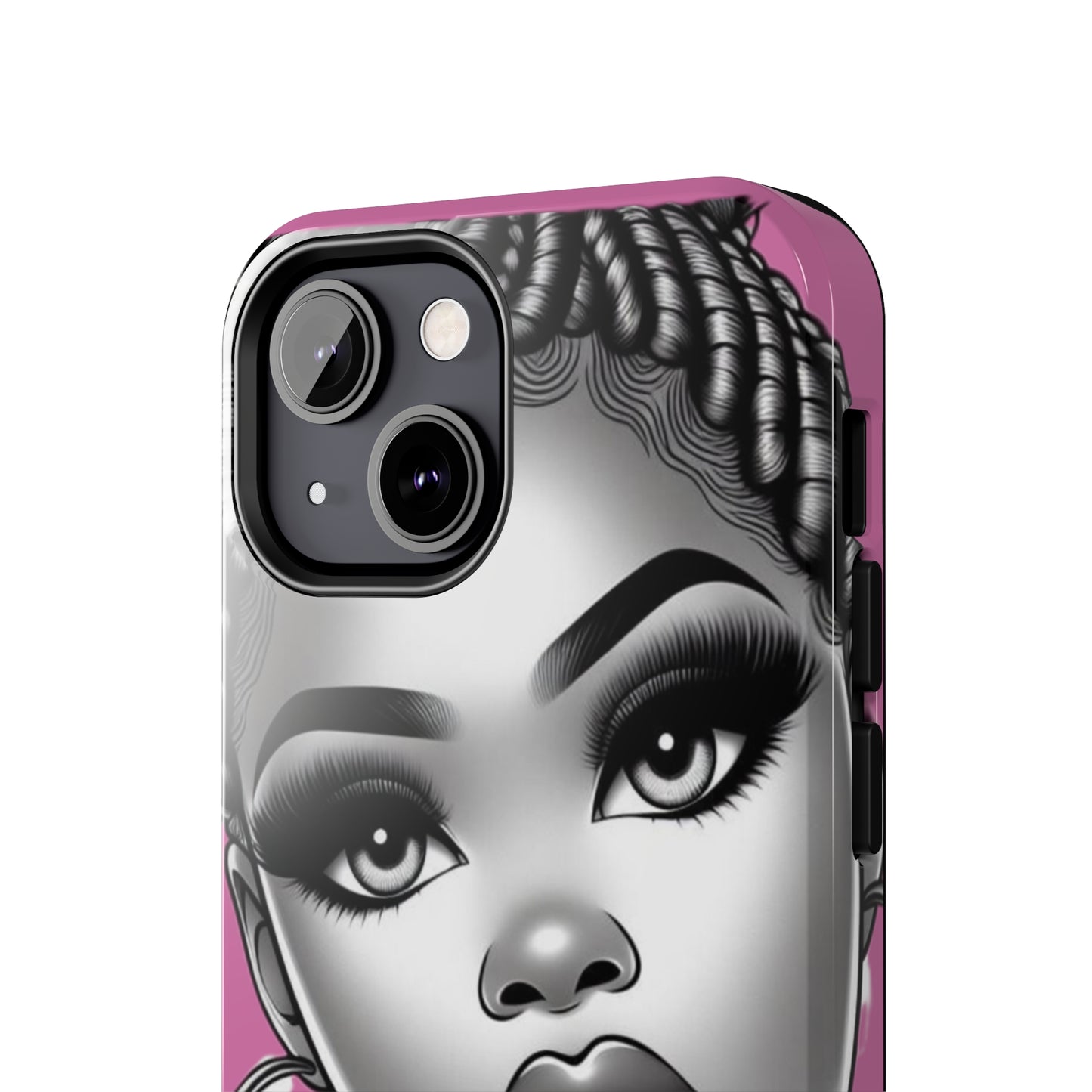 Braid bun pink Tough Phone Cases - Phone Case