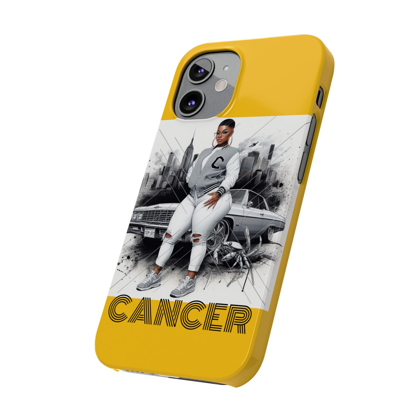 Cancer Yellow Slim Phone Cases - Phone Case