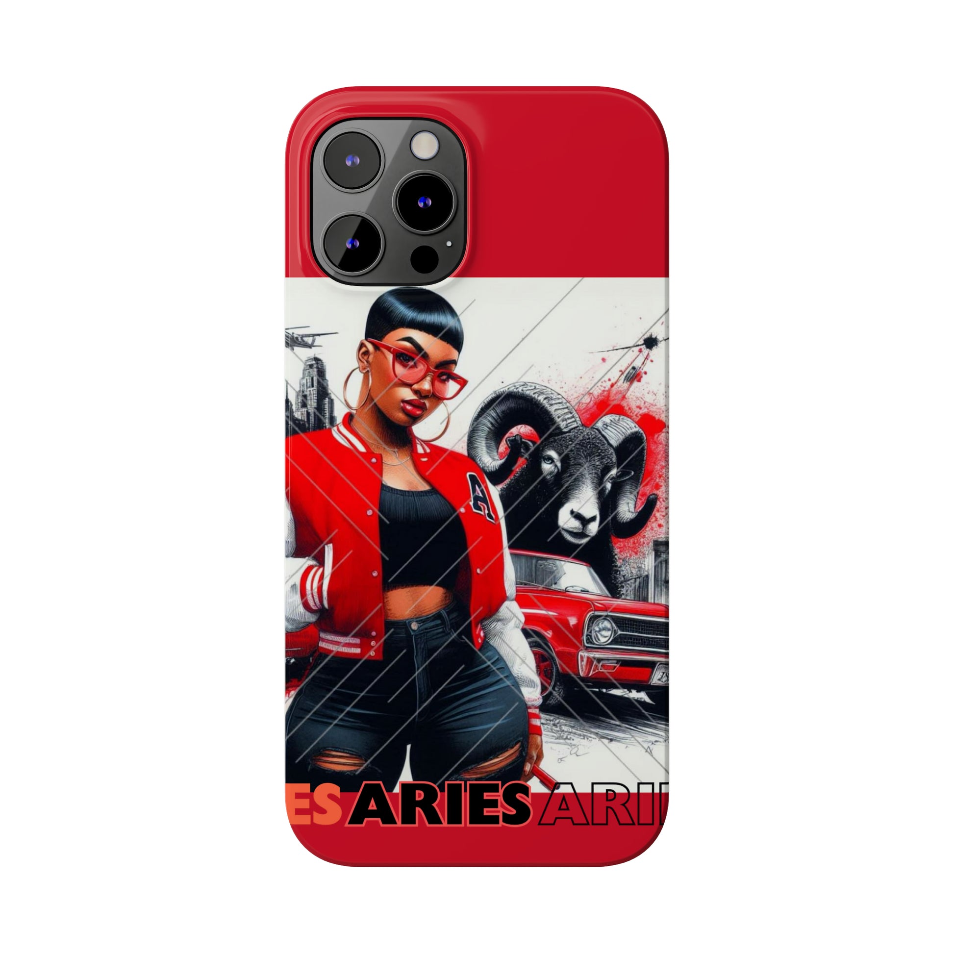 Aries Red Slim Phone Cases - Phone Case