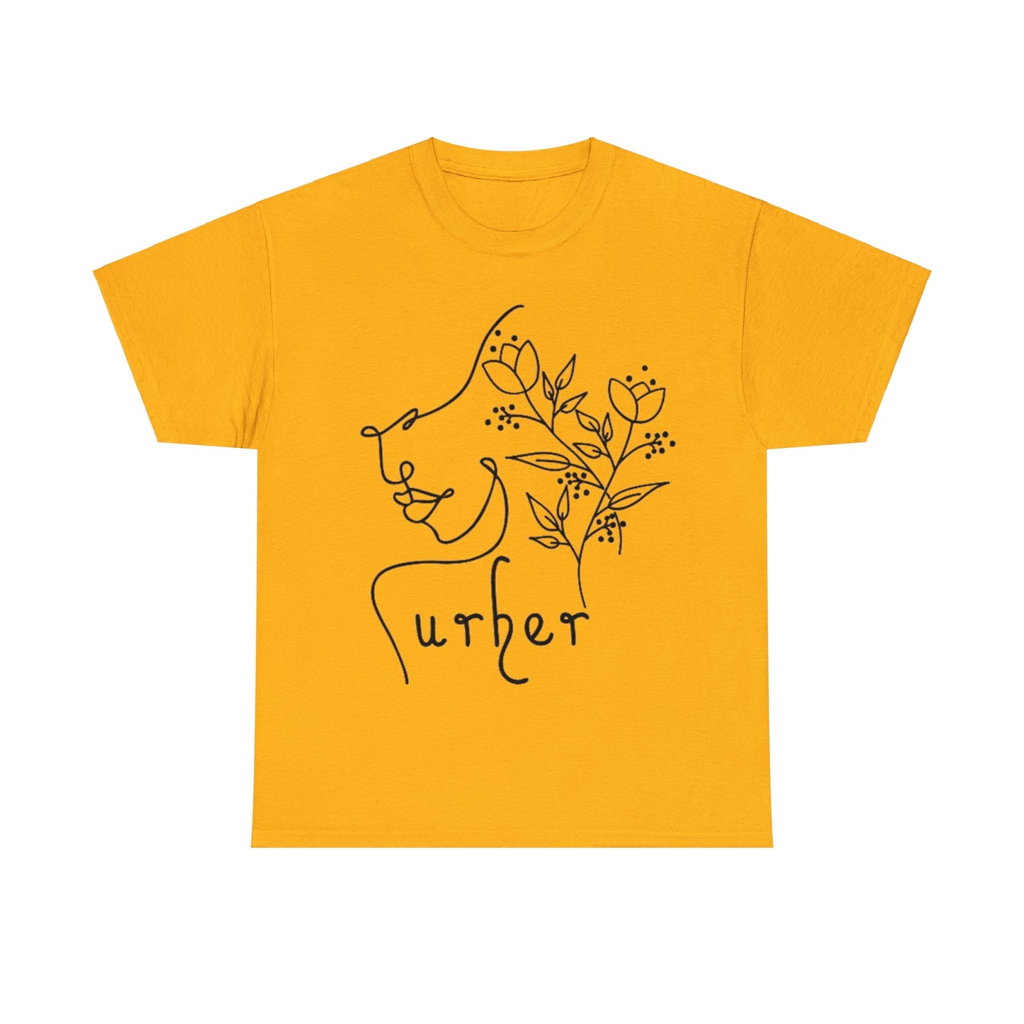 URHER Unisex Heavy Cotton Tee - Gold / S - T-Shirt