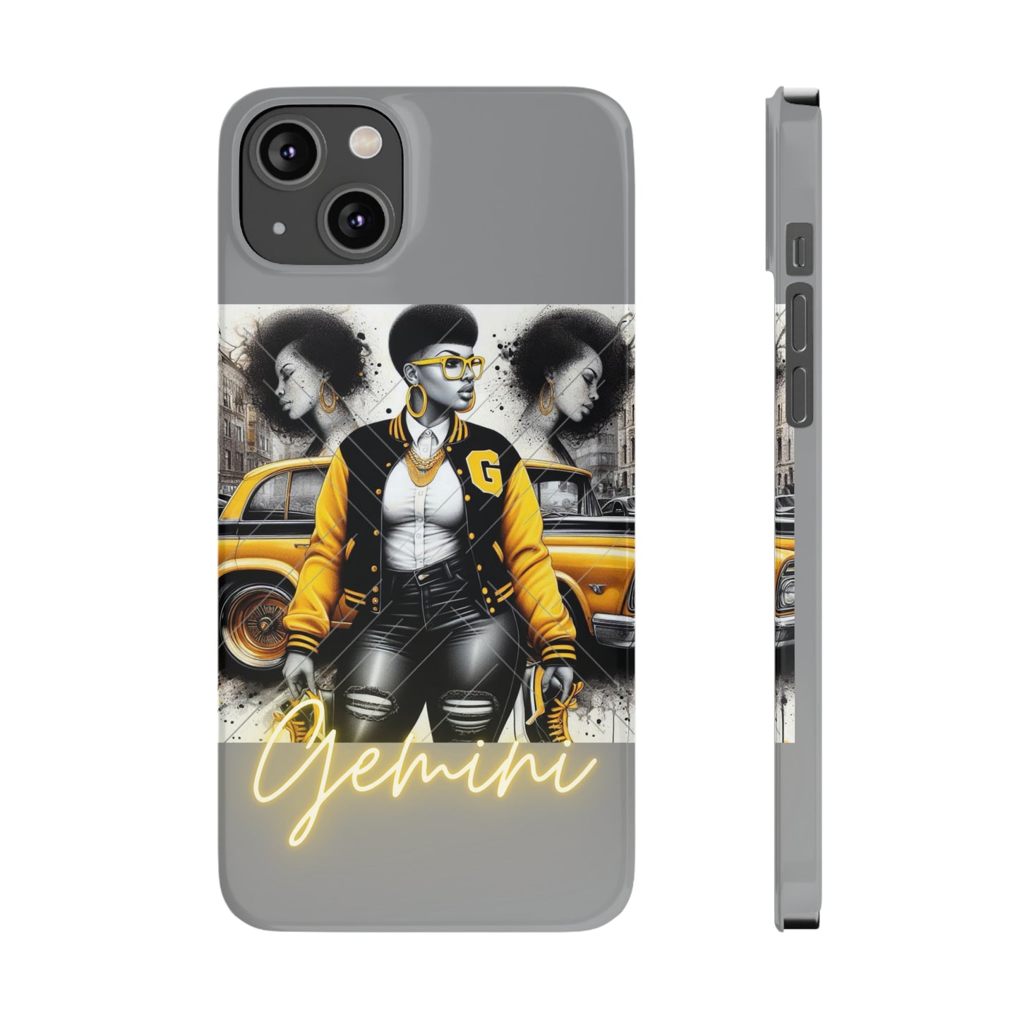 Gemini Grey Phone Cases - iPhone 14 Plus - Phone Case