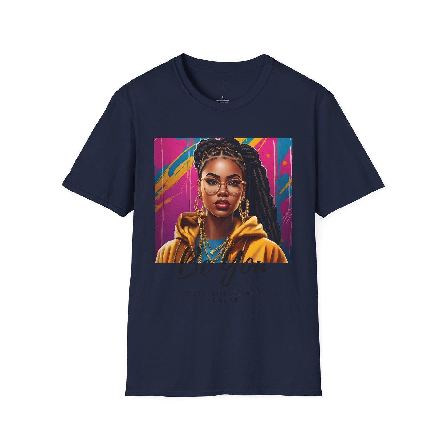 Be You Locs Unisex Softstyle T-Shirt - Navy / S - T-Shirt