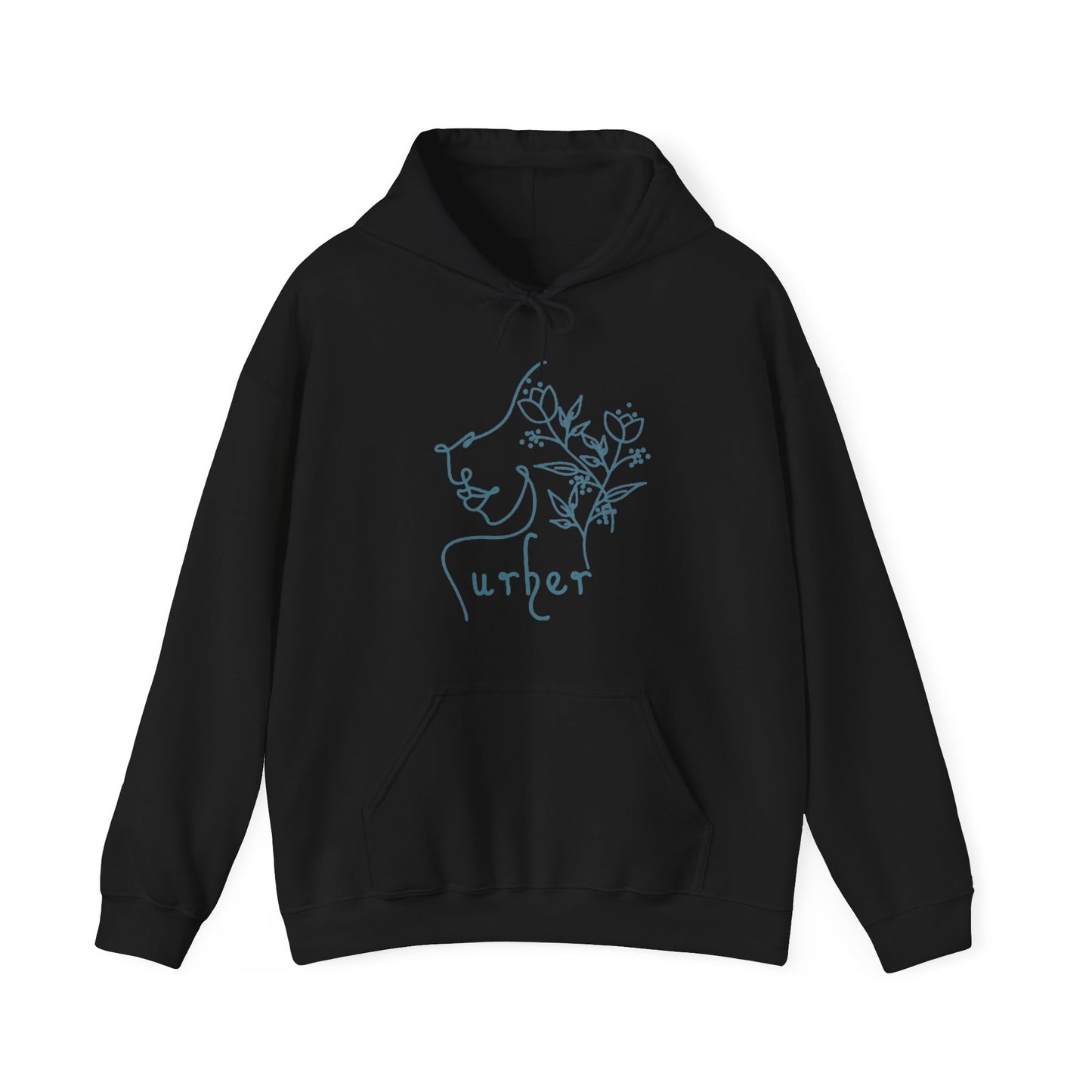 URHER Teal Hoodie - Black / S - Hoodie