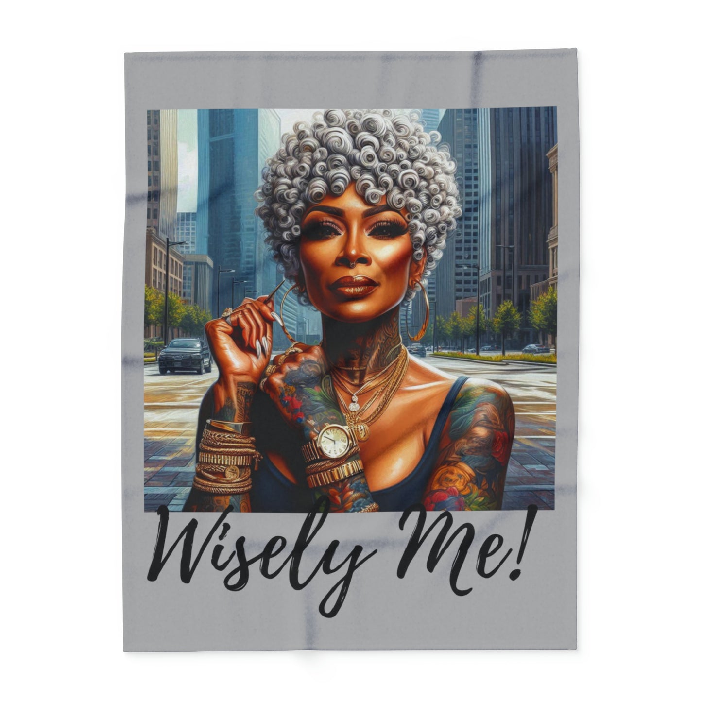 Be you Wisely me grey Arctic Fleece Blanket - Home Decor