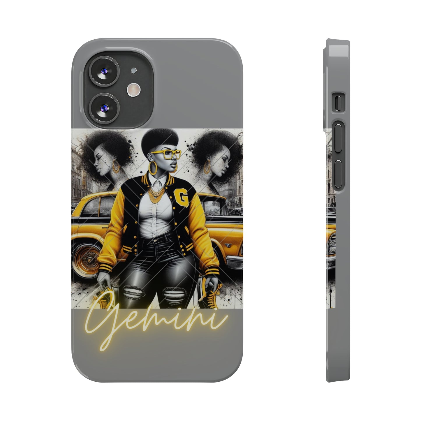 Gemini Grey Phone Cases - iPhone 12 Mini - Phone Case