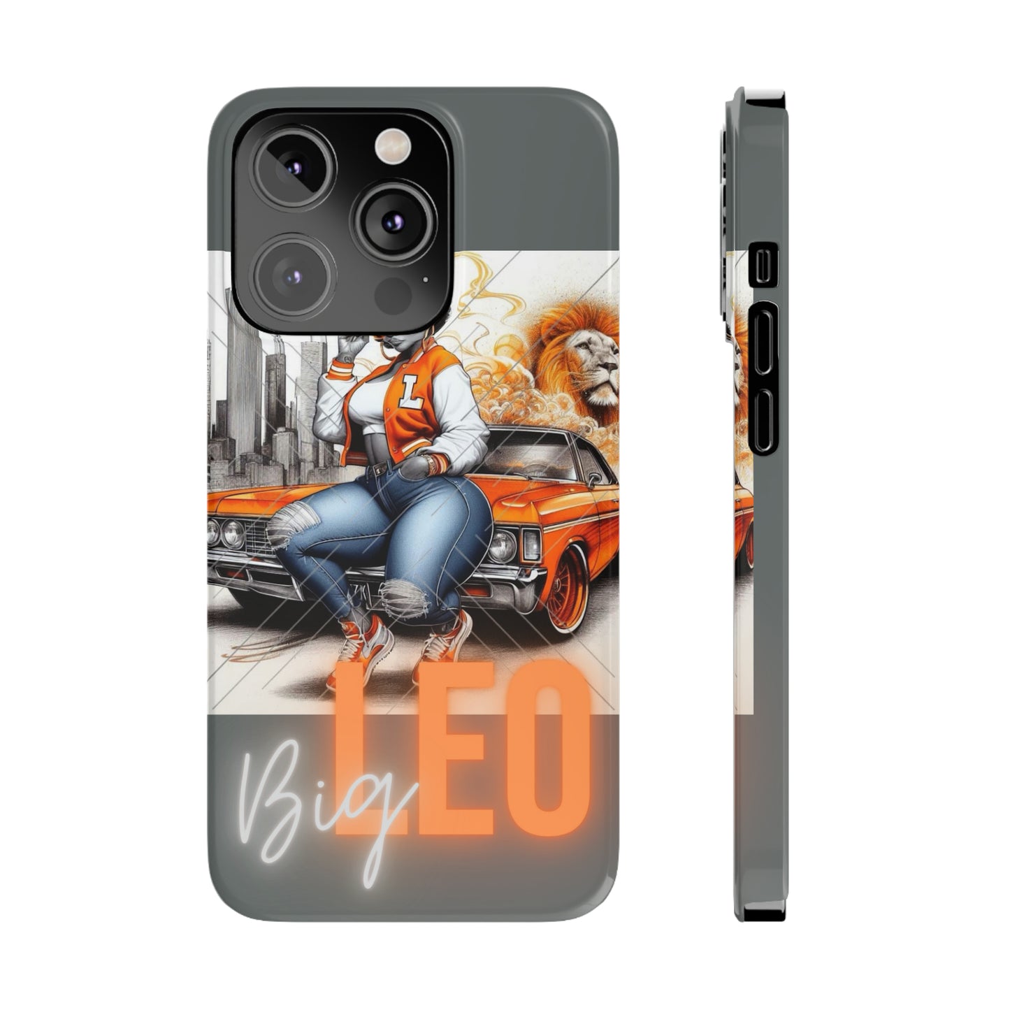 Leo Grey Phone Cases - iPhone 14 Pro - Phone Case