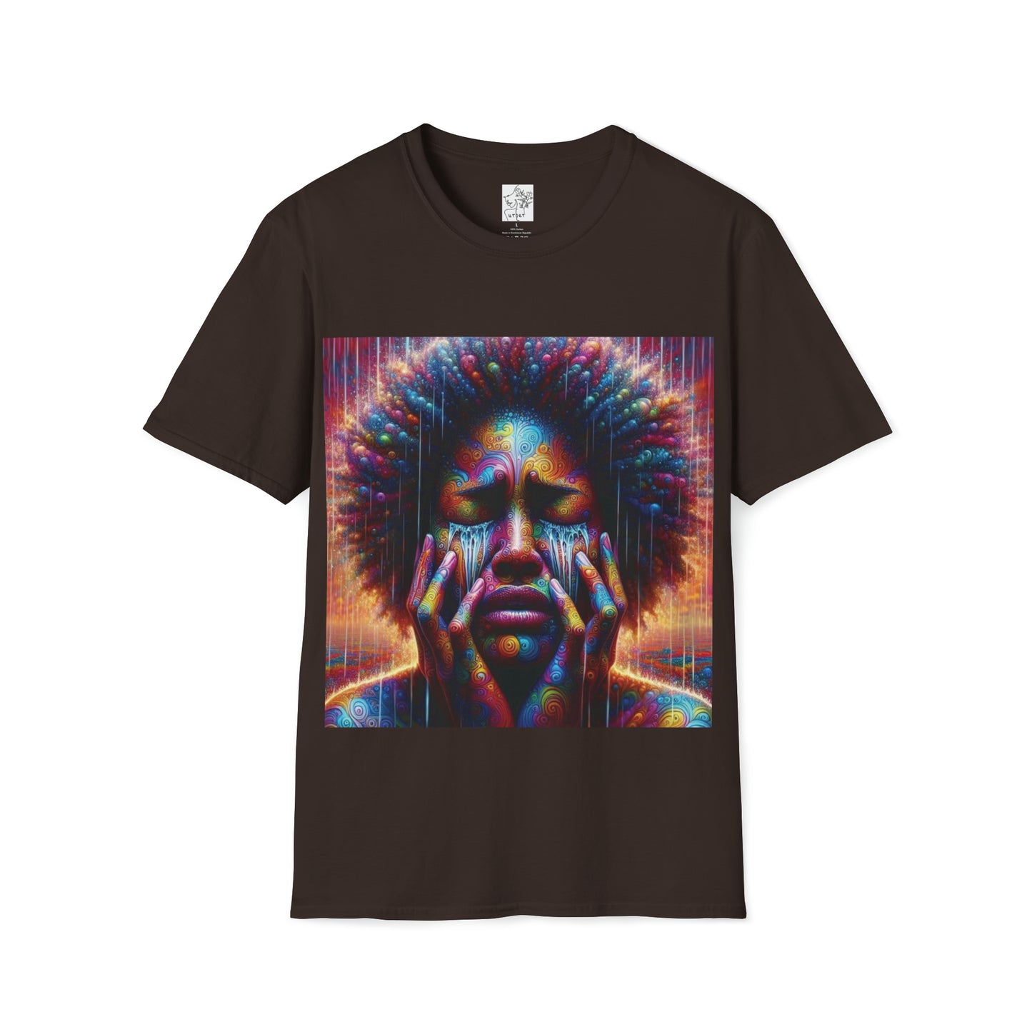 Colorful tears Tee - Dark Chocolate / S - T-Shirt