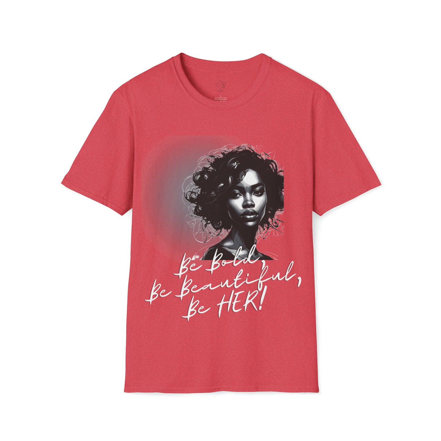 Bold Beautiful Her Blk/White - Heather Red / S - T-Shirt