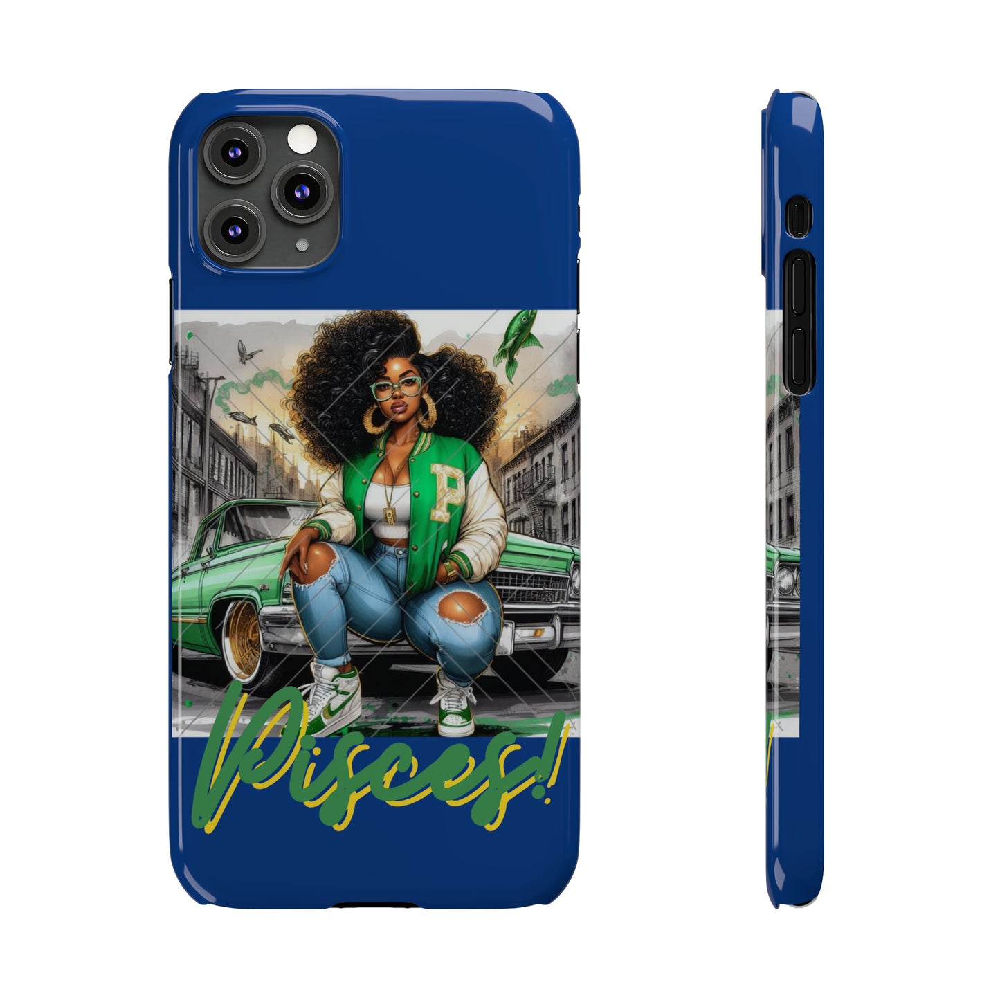 Pisces Blue Slim Phone Cases - iPhone 11 Pro Max - Phone Case