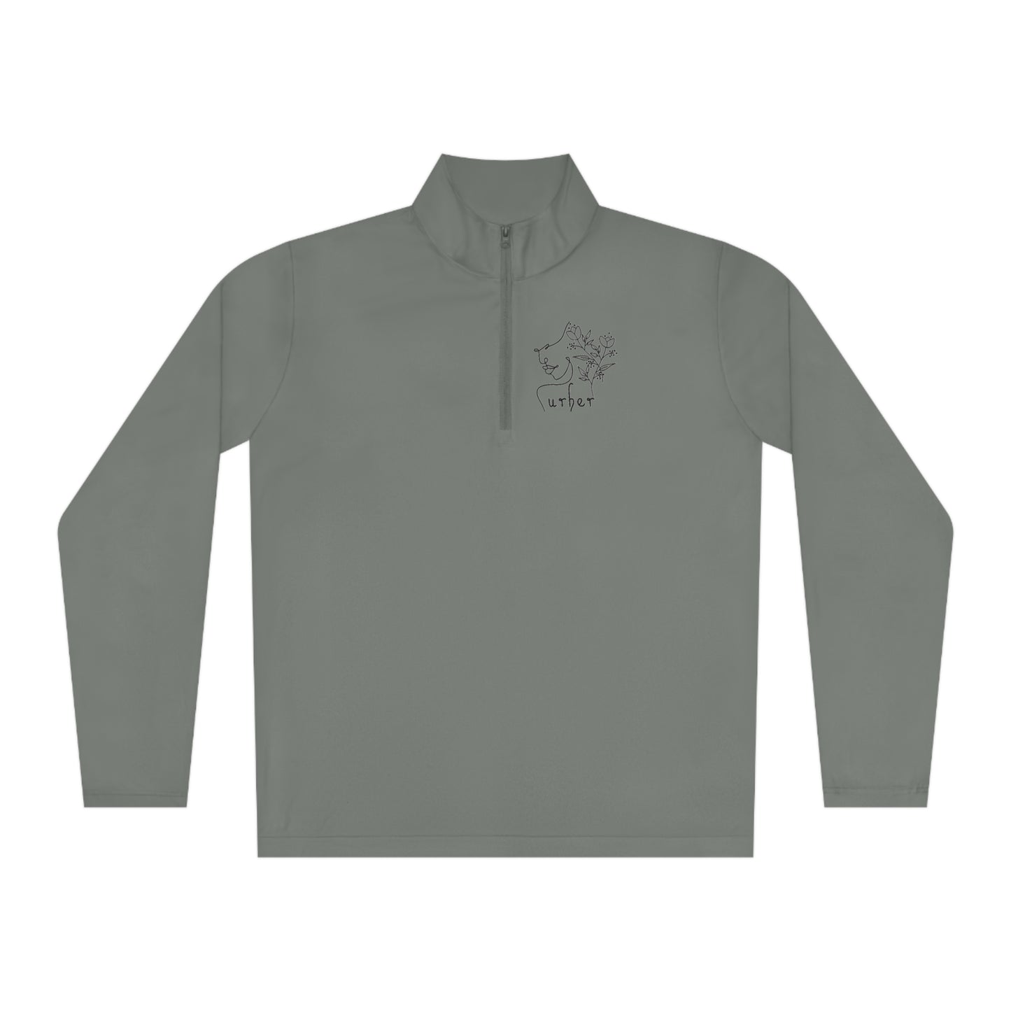 Bet on me Unisex Quarter-Zip Pullover - Grey Concrete / XS - Long-sleeve