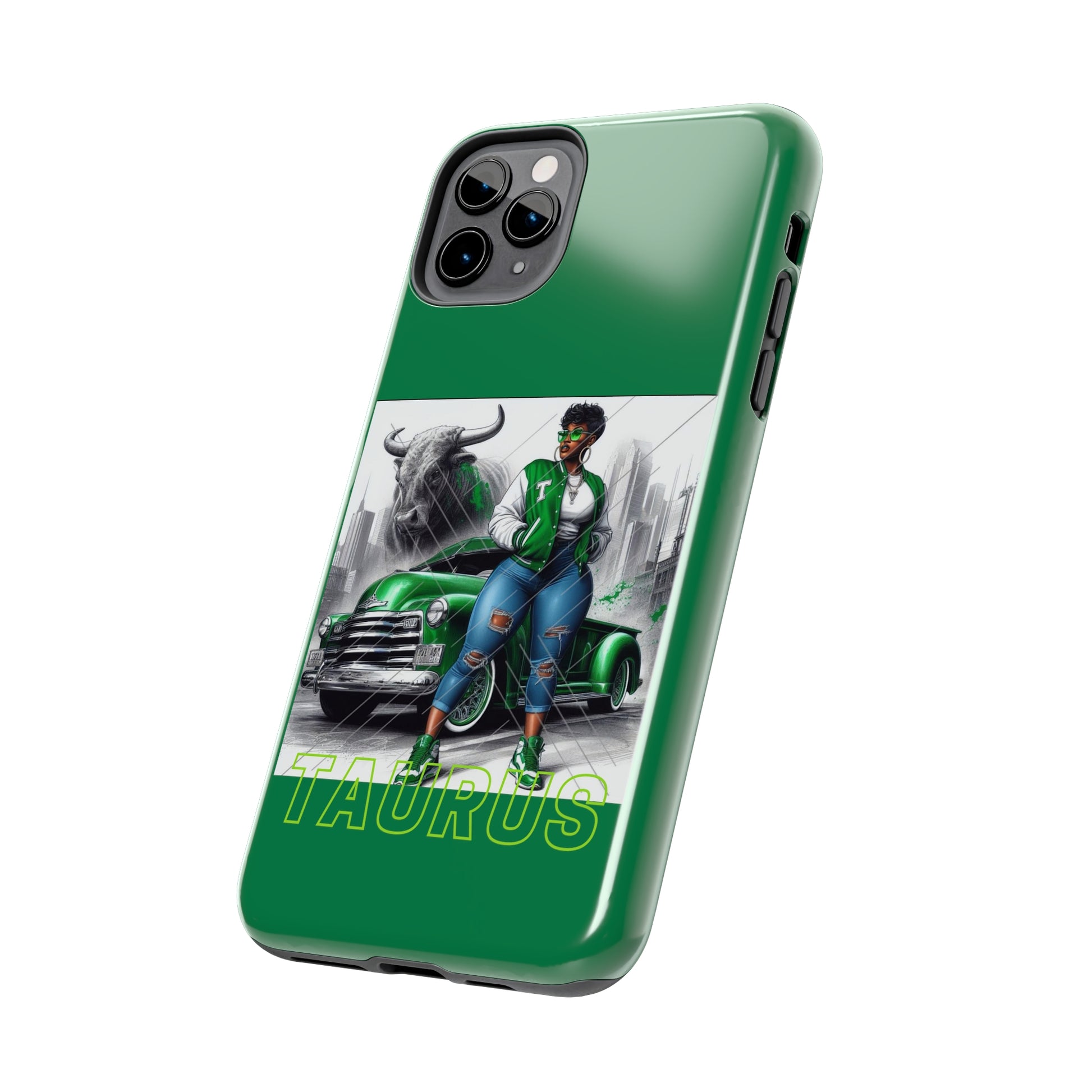 Taurus Green Tough Phone Cases - Phone Case