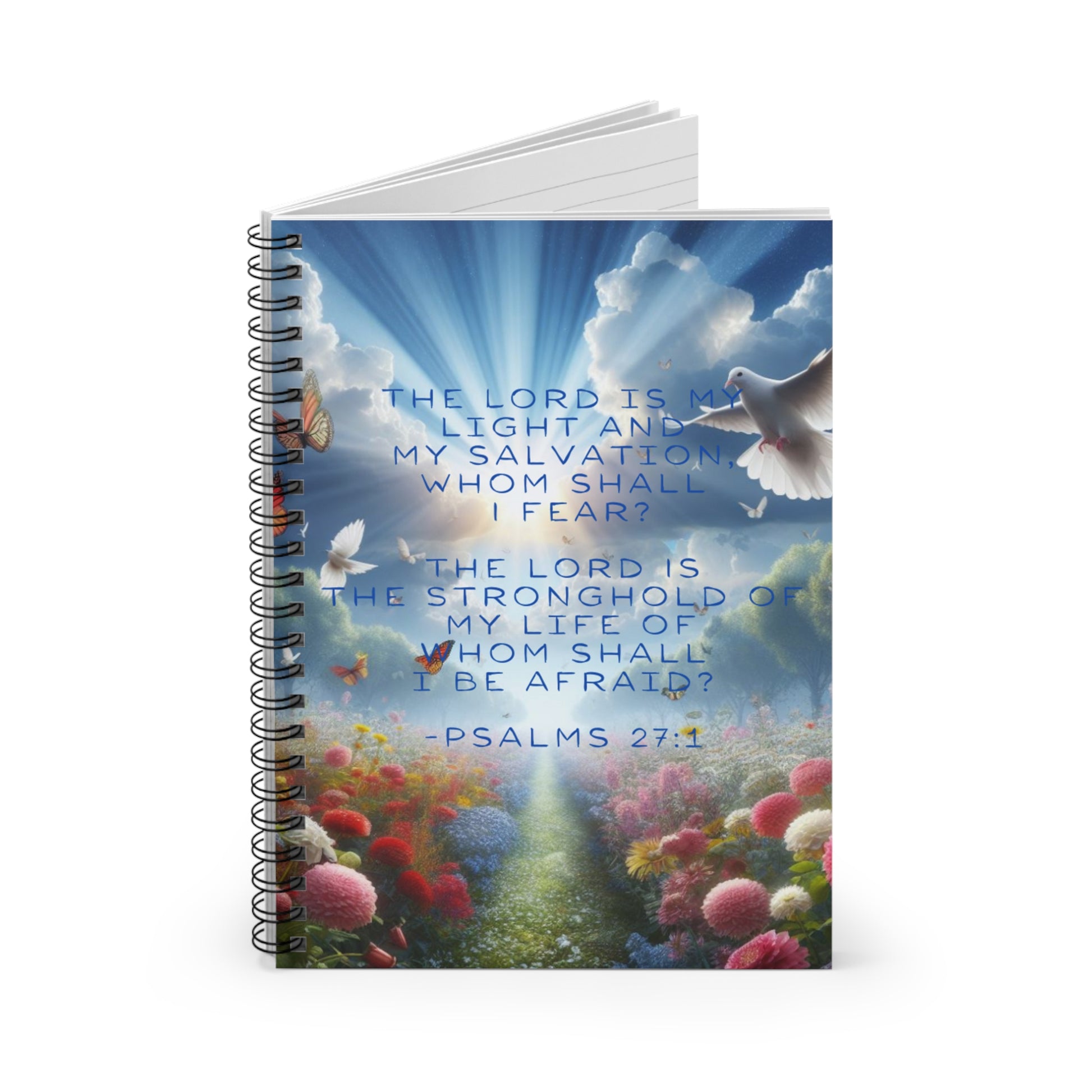 Psalm 27.1 Spiral Notebook - Ruled Line - One Size - Paper products